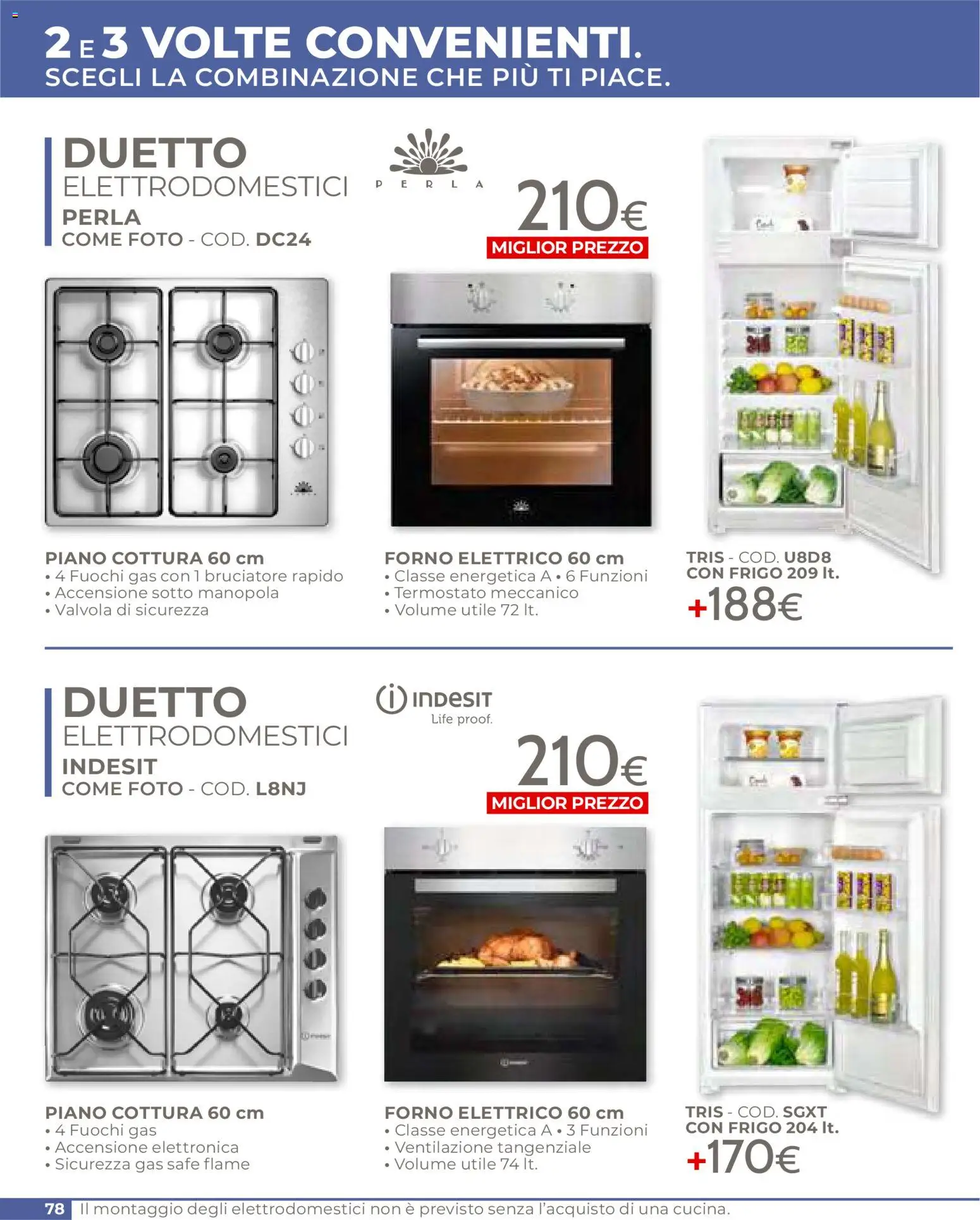 Volantino Mondo Convenienza del 01.04.2026 | Pagina: 78 | Prodotti: Piano cottura, Forno, Forno elettrico