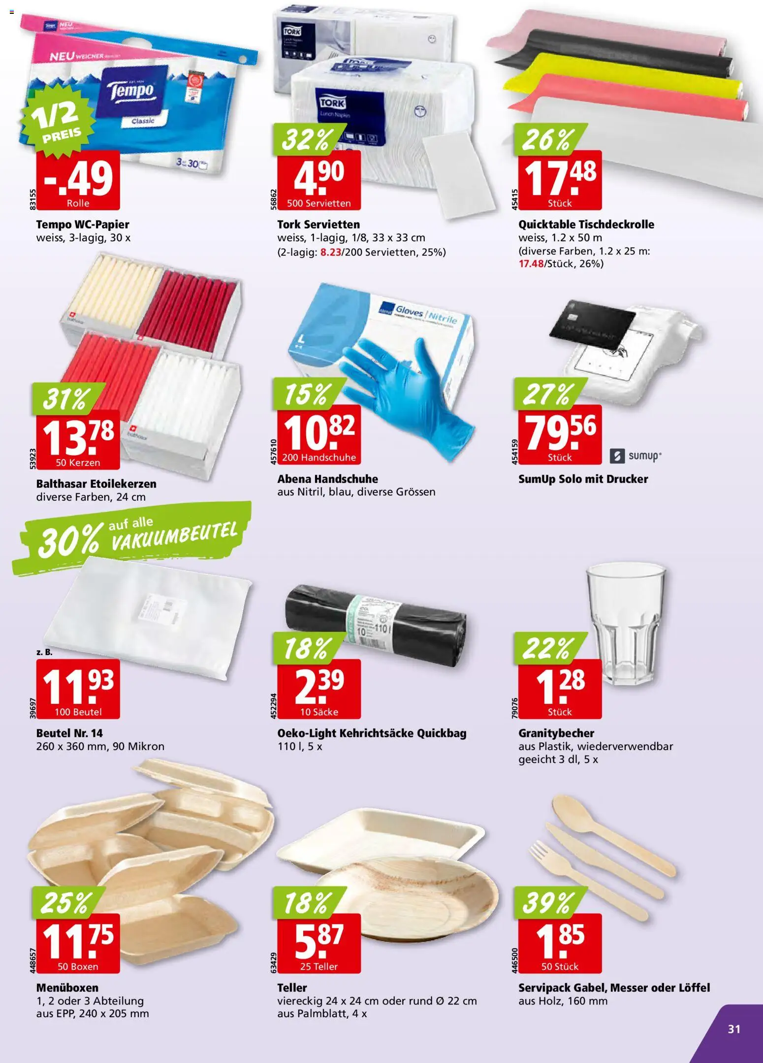 Aligro aktionen Chavannes, Matran, Genf, Sitten – gültig ab 01.06.2026 | Seite: 31 | Produkte: Handschuhe, Drucker
