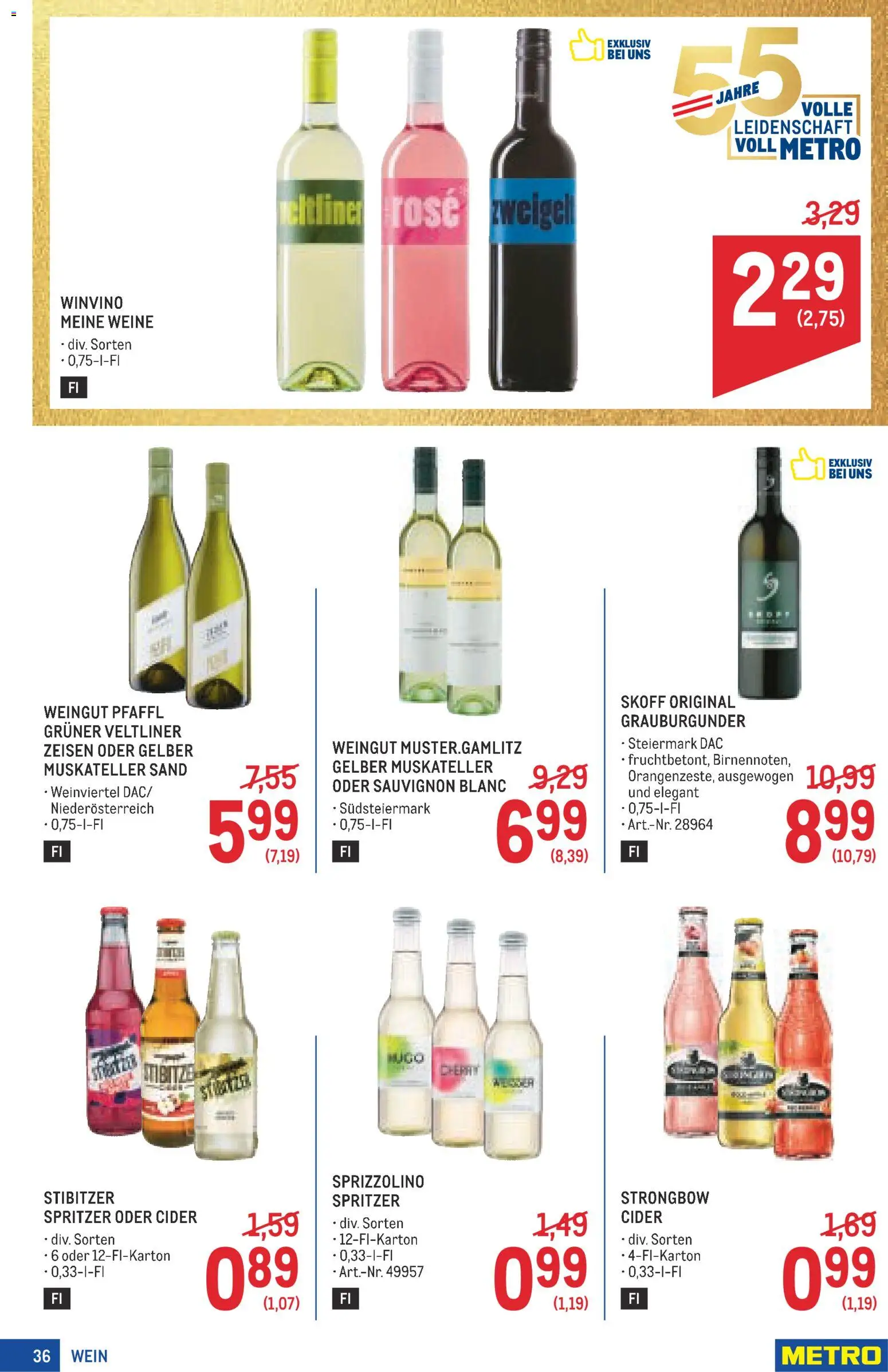 Metro angebote Profi gültig ab 28.05.2026 | Seite: 36 | Produkte: Wein