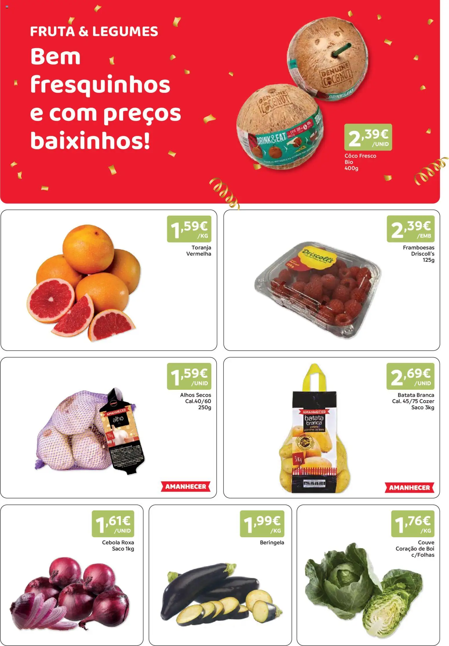 Amanhecer folheto Madeira │ válido de 15/10/2026 | Página: 4 | Produtos: Cebola roxa, Cebola, Beringela, Coco