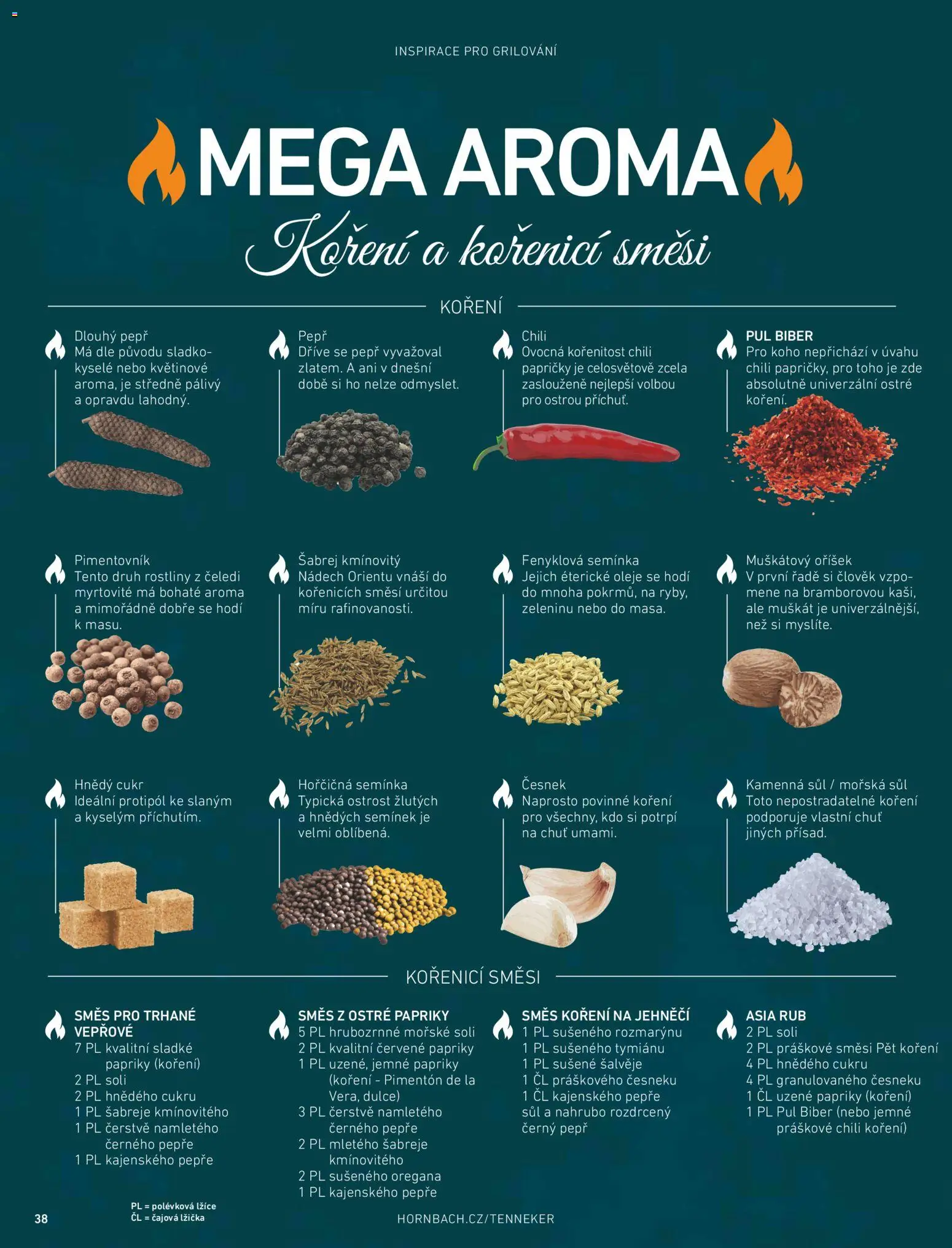 HORNBACH leták - Magazín o grilování od 01.01.2026 | Strana: 38 | Produkty: Grilování, Lžíce, Koření, Lžička