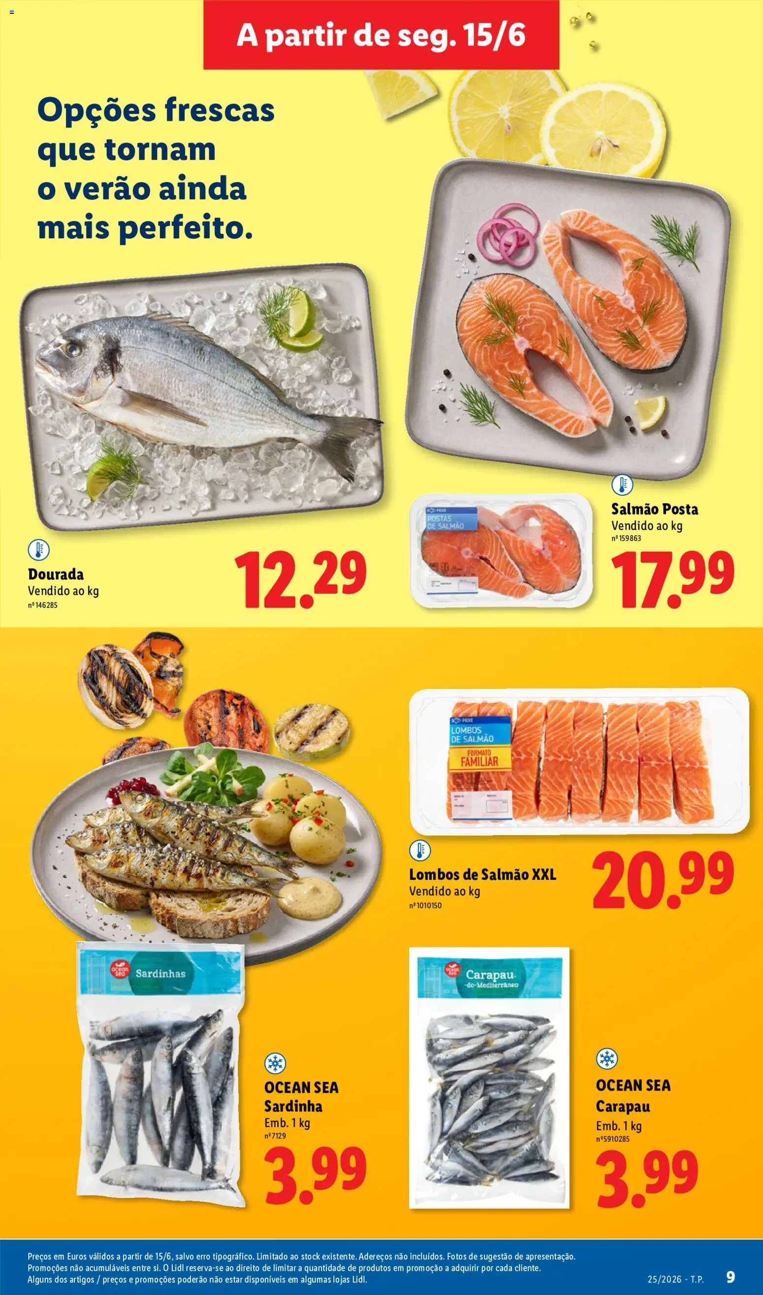 Lidl Folheto Especial │ válido de 15/06/2026 | Página: 9 | Produtos: Dourada, Salmão, Sardinhas