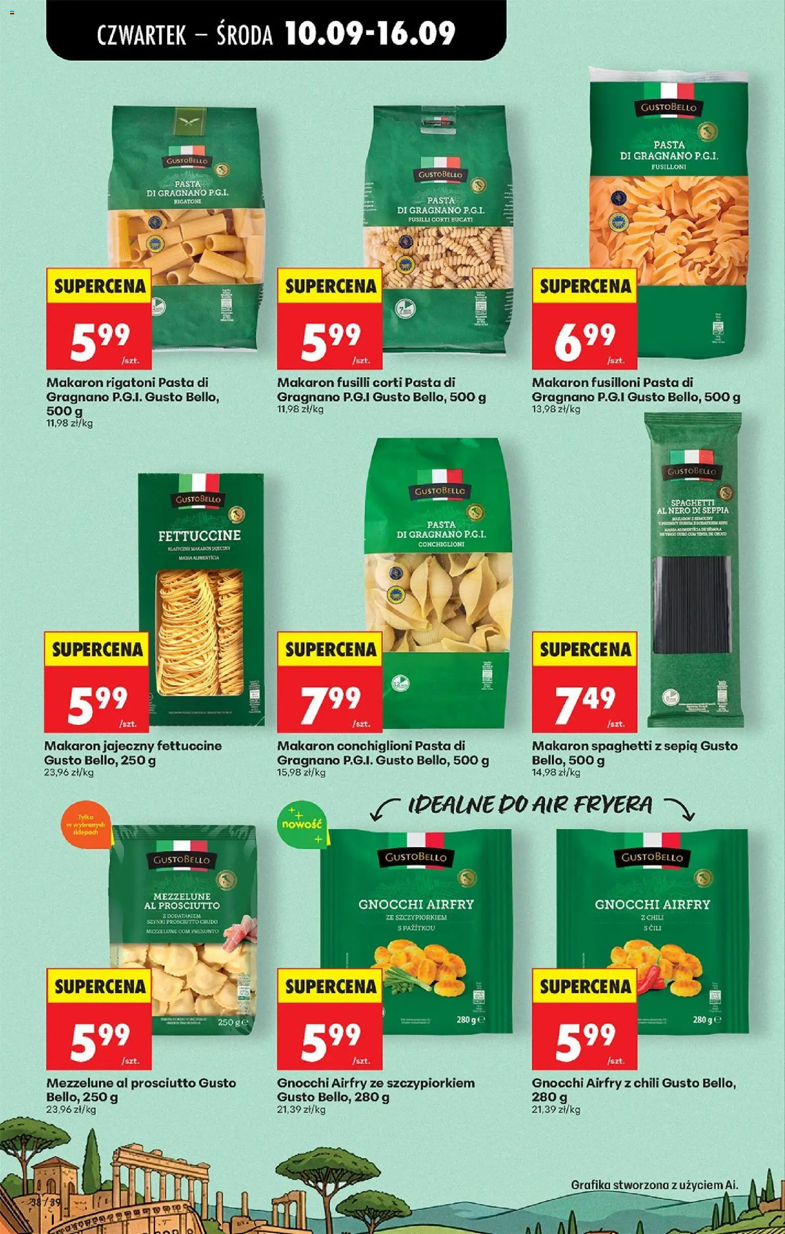 Biedronka gazetka od czwartku od 10.09.2026 | Strona: 58 | Produkty: Spaghetti, Gustobello, Makaron spaghetti, Gnocchi