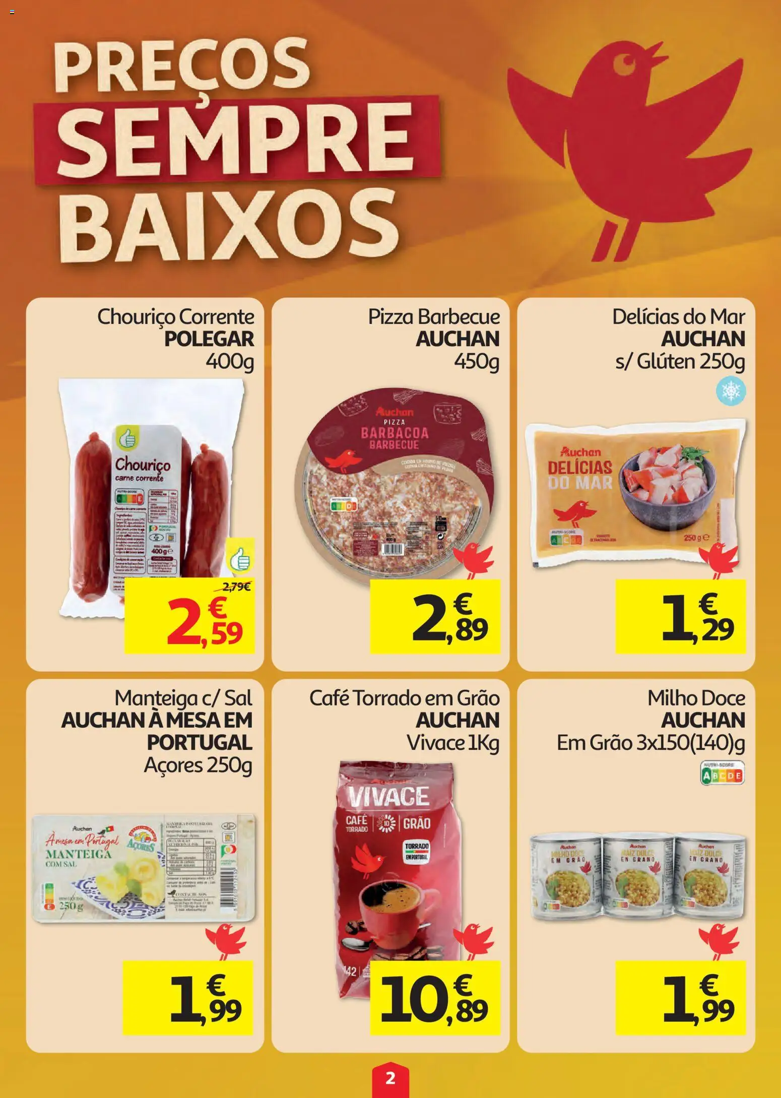 Auchan folheto │ válido de 03/09/2026 | Página: 2 | Produtos: Sal, Mesa, Pizza, Carne