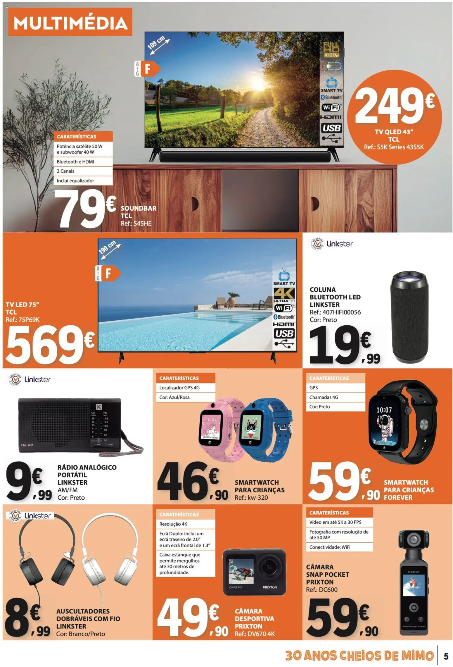 E.Leclerc - Folheto Não Alimentar │ válido de 13/08/2026 | Página: 5 | Produtos: Vídeo, Rádio, Soundbar, Coluna Bluetooth