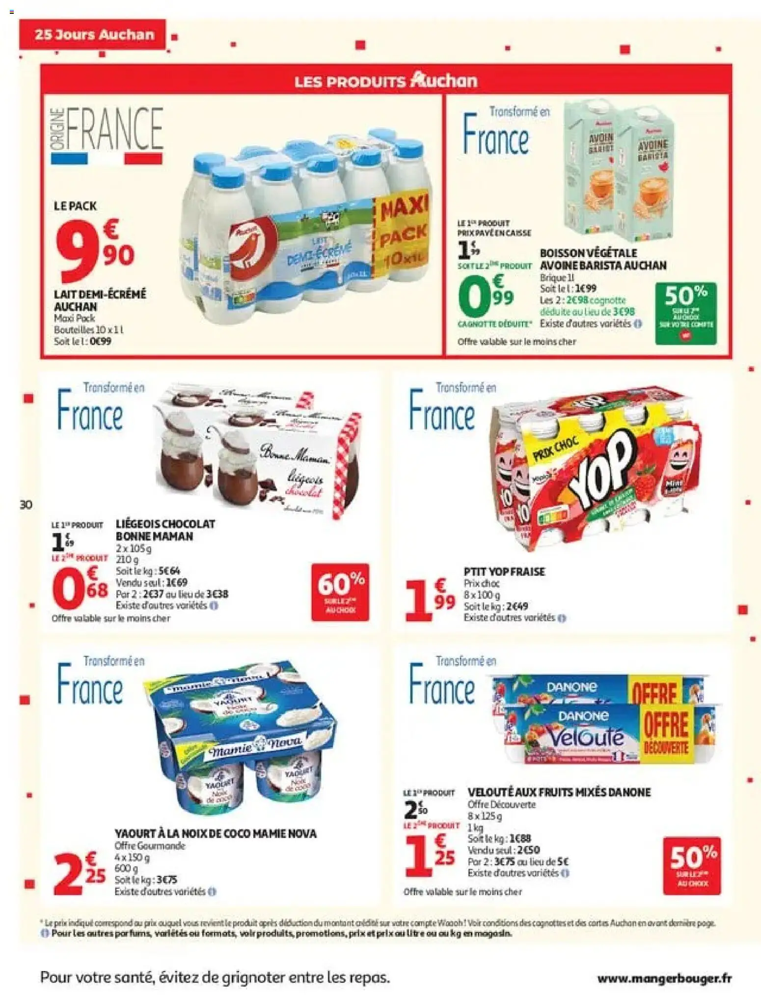 {H1} | Page: 30 | Produits: Pudding, Yaourt, Chocolat, Bonne Maman