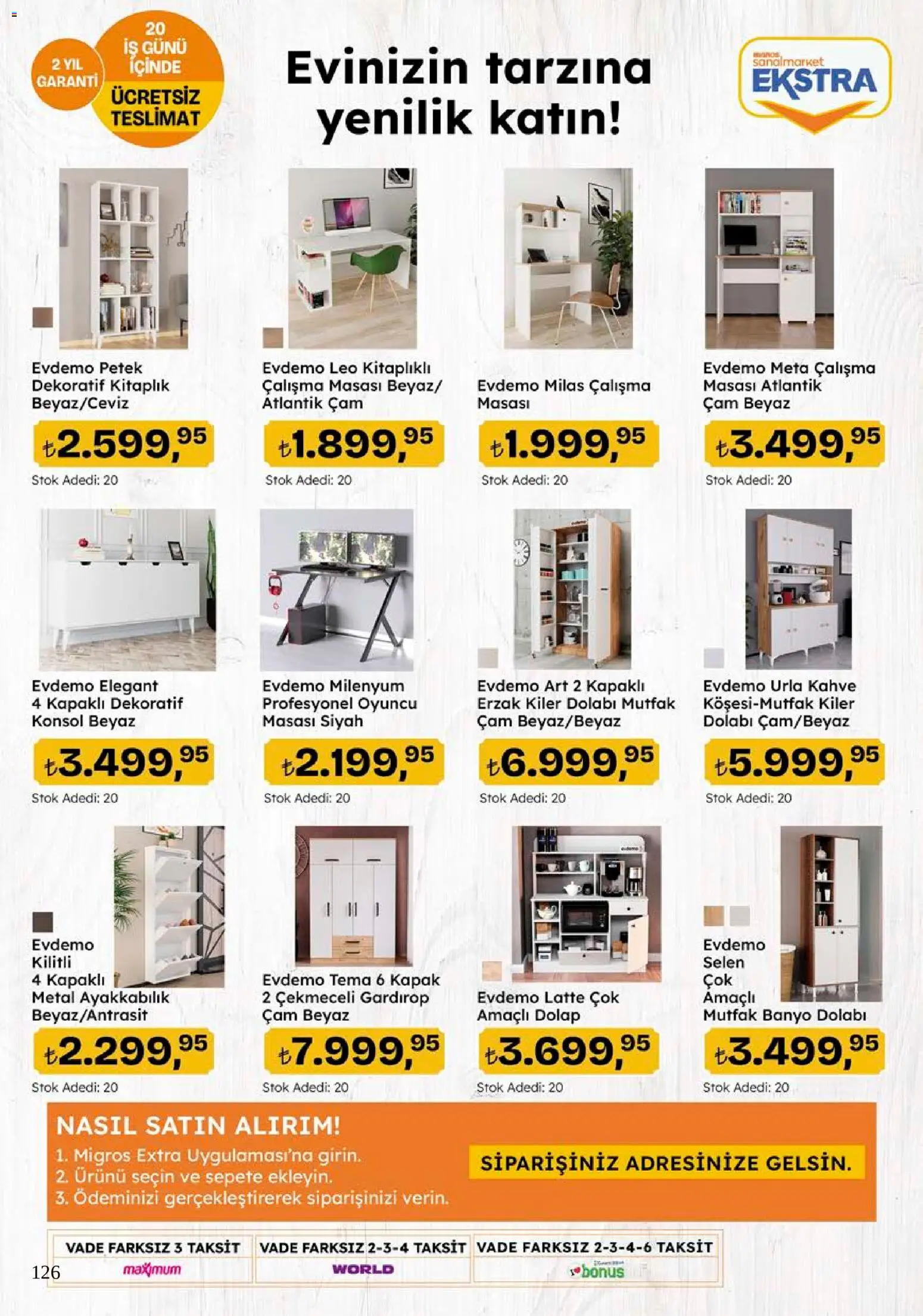 Migros Katalog - 5M Migroskop Dijital - 08 Ekim 2026 tarihinden itibaren geçerlidir | Sayfa: 126 | Ürünler: Kitaplık, Çalışma masası, Banyo, Oyuncu