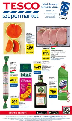 Tesco Szupermarket akciós újság - amely érvényes a következő dátumtól: 2026.07.09.