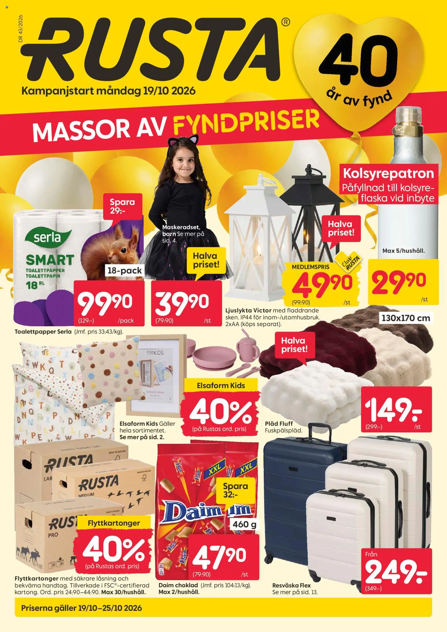 Rusta reklamblad aktuell från 19/10/2026 | Sida: 1
