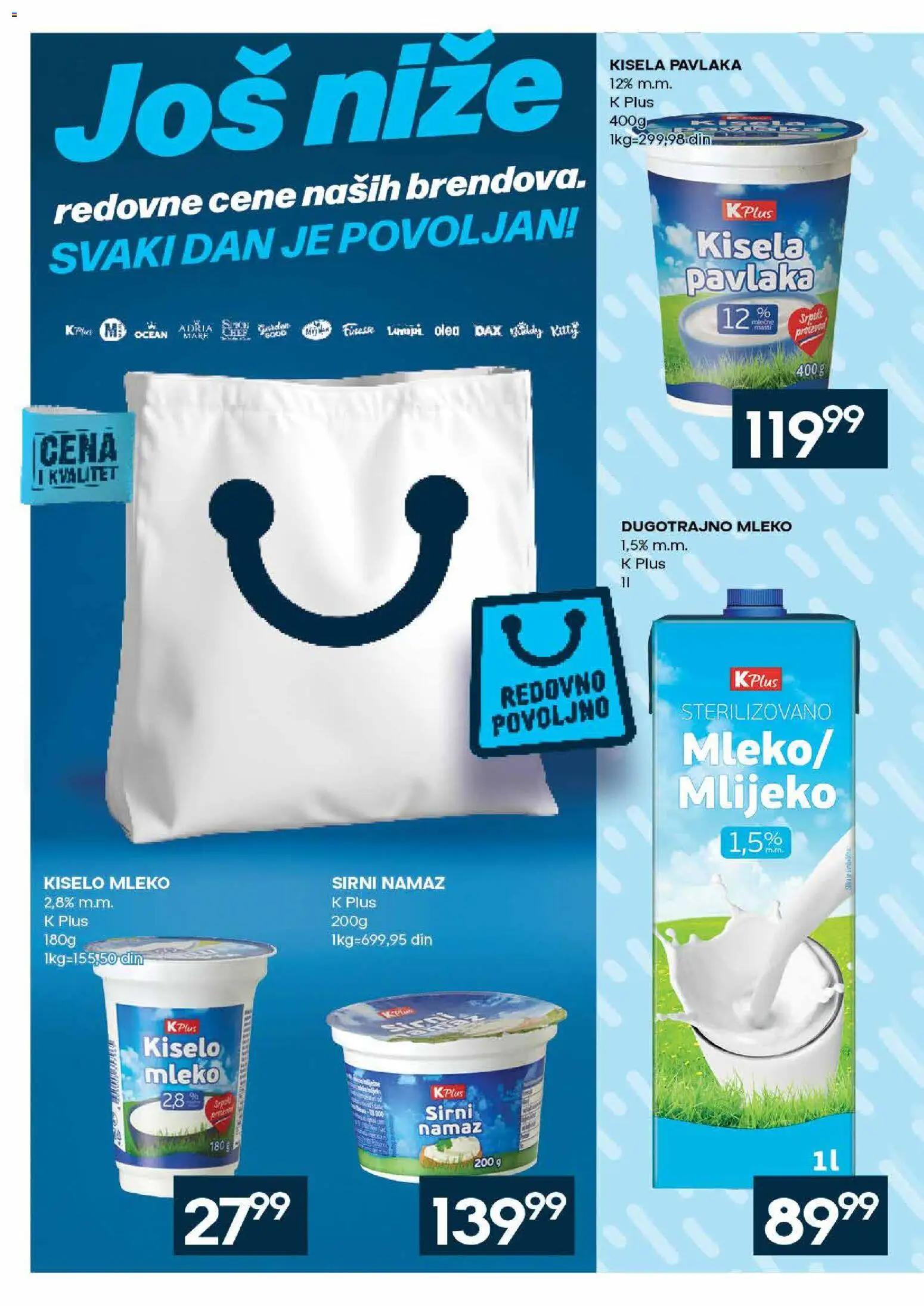 Roda katalog - važi od 17.08.2026 | Strana: 8 | Proizvode: Kiselo mleko, Dugotrajno mleko, Namaz, Pavlaka