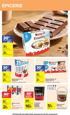 Carrefour - Prévisualisation de Barres Chocolatées Lait Céréales KINDER COUNTRY, Par 9, 211,5 g. valide à partir de 07/07/2026 | Page: 58