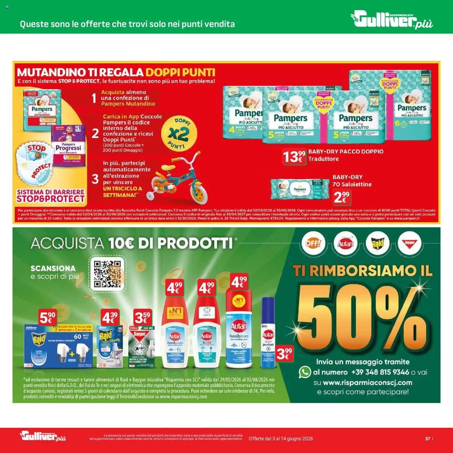 Volantino Gulliver del 03.06.2026 | Pagina: 37 | Prodotti: Tè, Data, Pampers