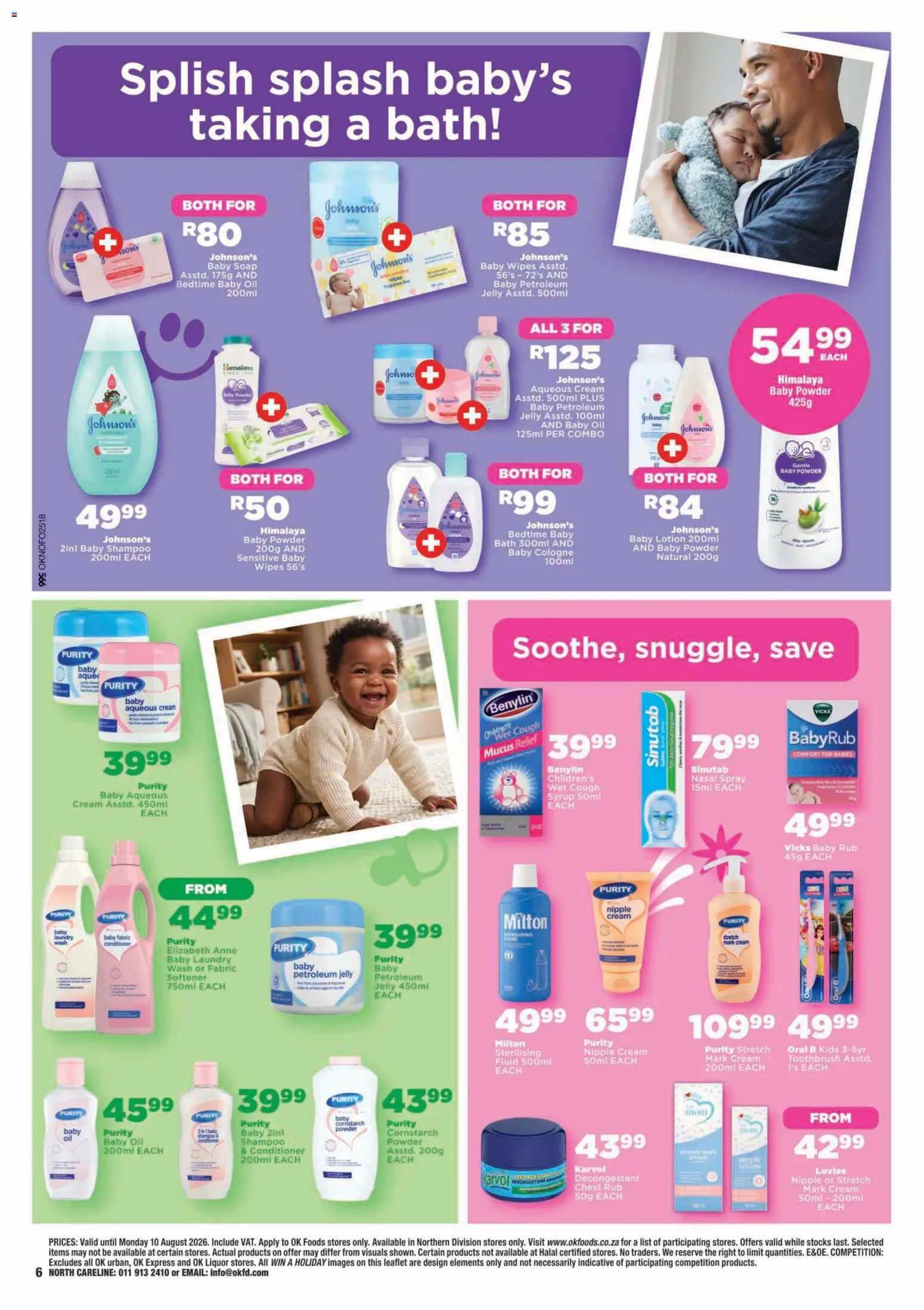 New OK Foods catalogue – valid from 24/07/2026 | Page: 6 | Products: Bath, Shampoo, Soap, Lotion
