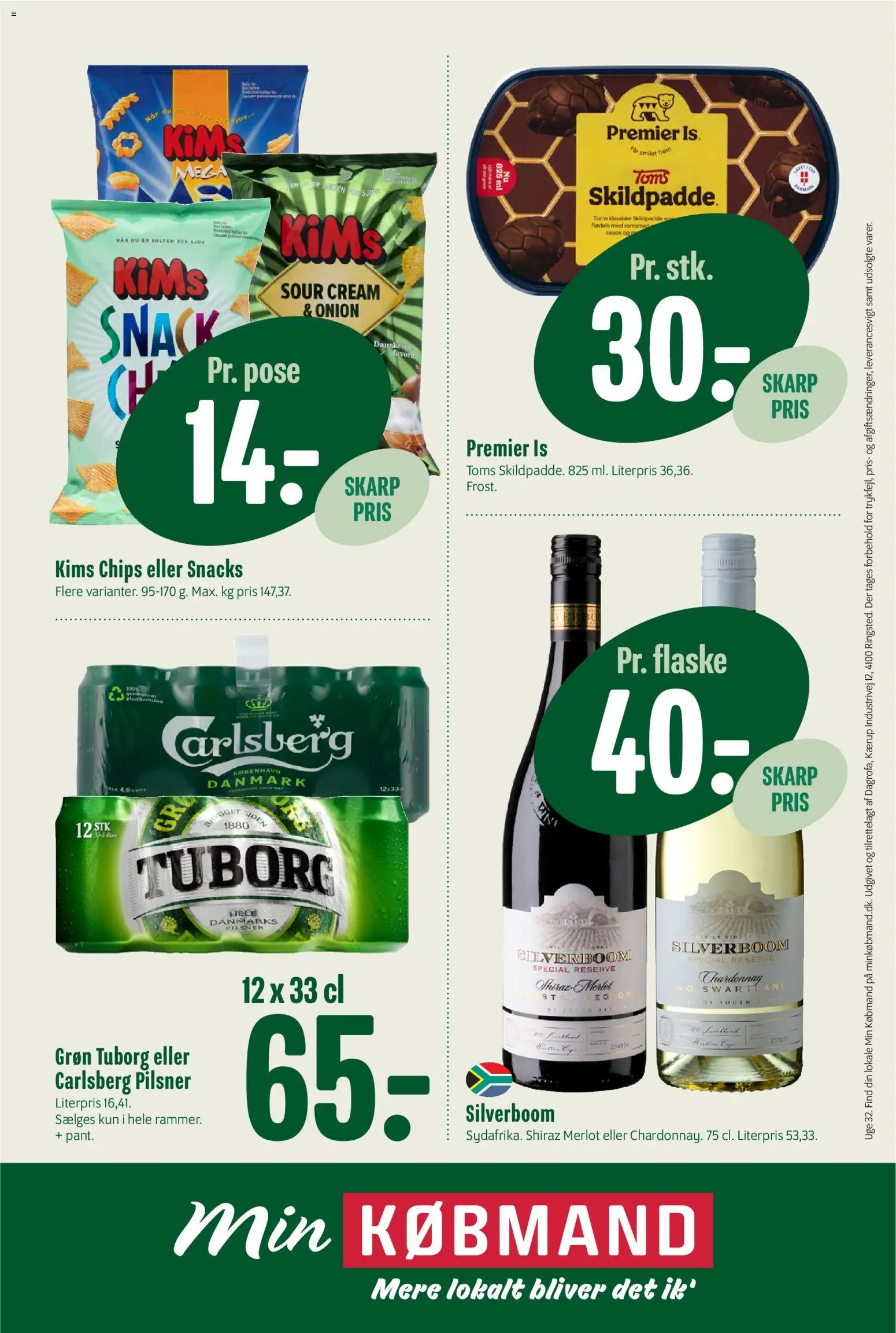 Min Købmand tilbudsavis – gyldig fra 31/07/2026 | Side: 14 | Produkter: Chips, Flødeis, Snacks, Is