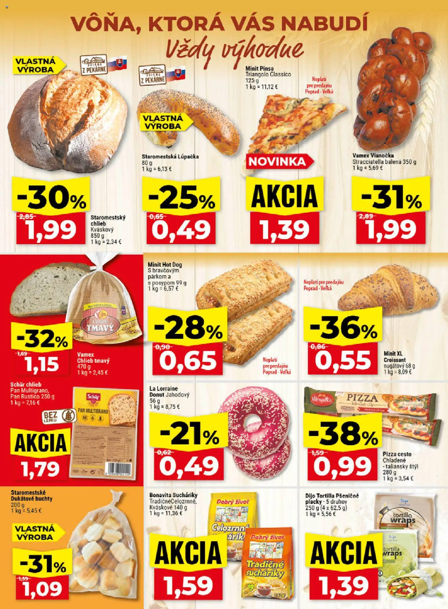 Nové Klas akcie – leták je platný od 24.08.2026 | Strana: 8 | Produkty: Chlieb, Cesto, Tortilla, Vianočka