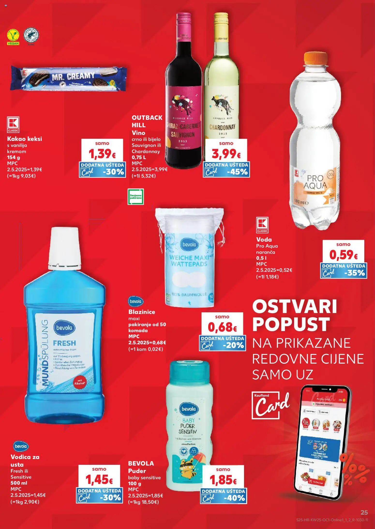 Kaufland katalog | vrijedi od 17.06.2026 | Stranica: 25 | Proizvodi: Keksi, Vino, Voda, Kakao