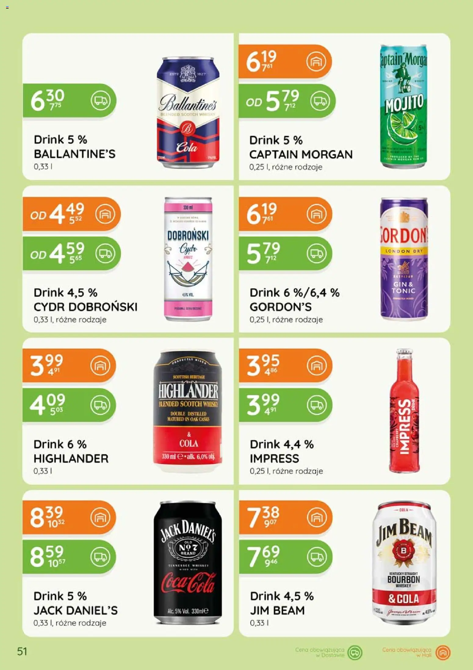 Eurocash gazetka - Katalog Alkoholowy od 01.06.2026 | Strona: 51 | Produkty: Bourbon, Captain Morgan, Gin, Whisky