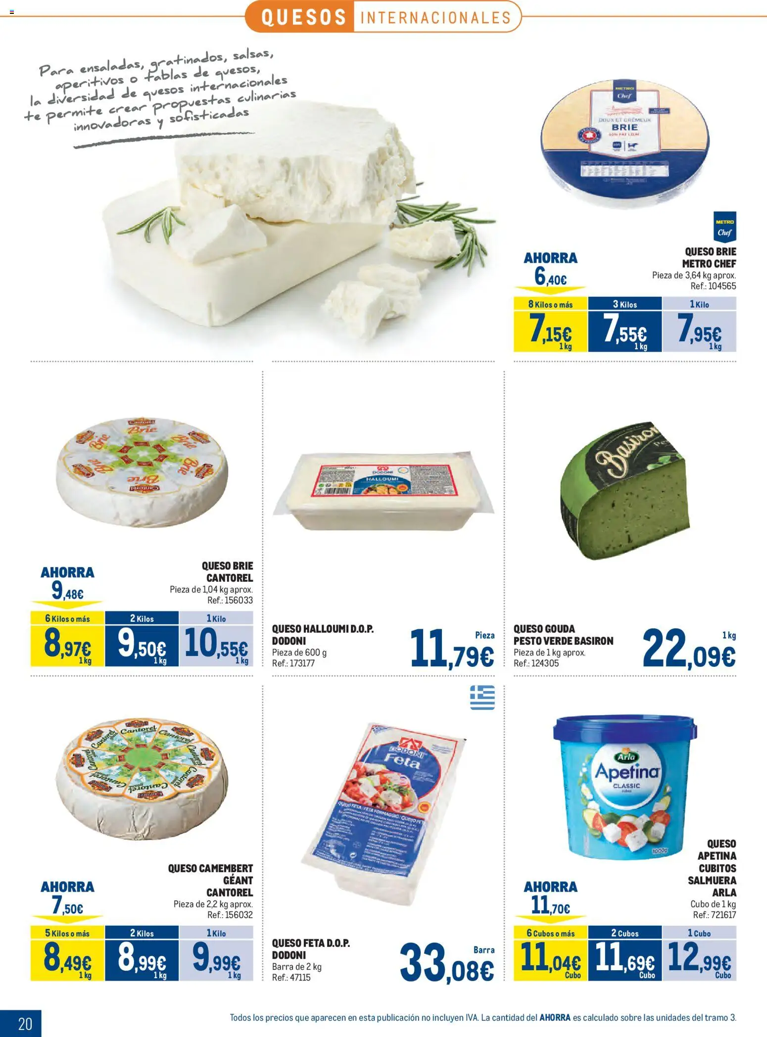 Makro Lácteos │ válido desde el 05/10/2026 | Página: 20 | Productos: Queso, Queso Feta, Queso Gouda, Queso Halloumi