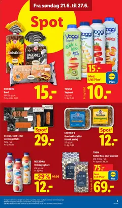 Lidl - Tilbudsavis gyldig fra 21.06.2026 | Side: 5 | Produkter: Ost, Yoghurt, Kiwi, Drikkeyoghurt