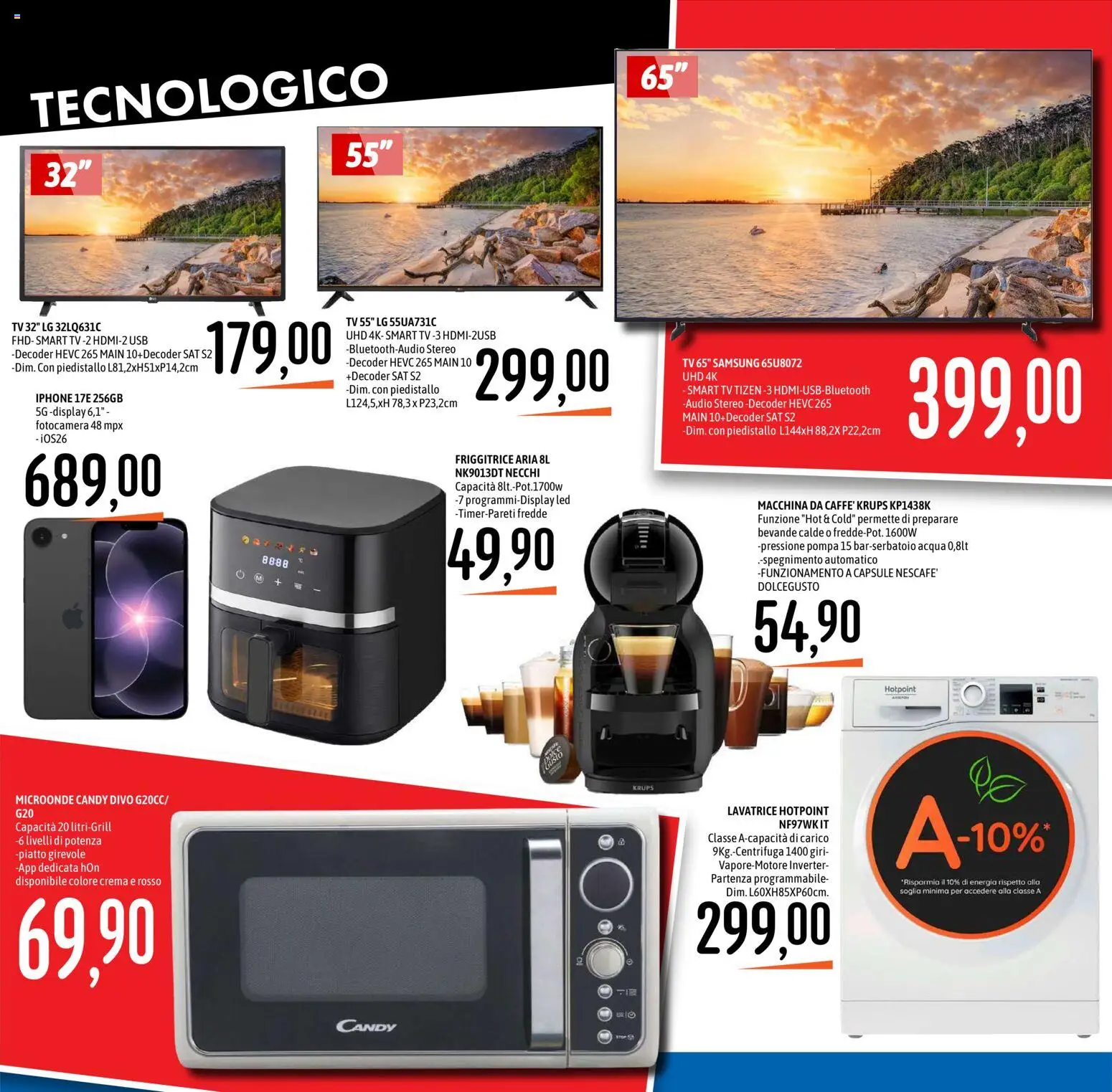 Volantino Emisfero del 10/09/2026 | Pagina: 38 | Prodotti: Microonde, Acqua, TV, Audio