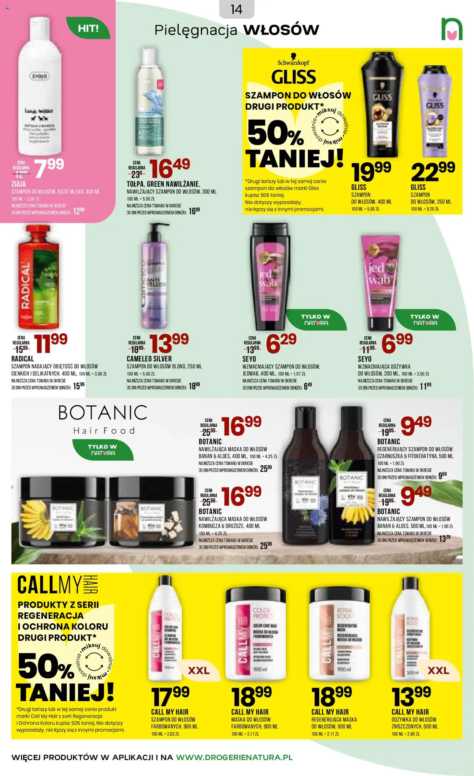 Drogerie Natura gazetka od 03.06.2026 | Strona: 14 | Produkty: Szampon, Banan, Maska do włosów, Kombucha