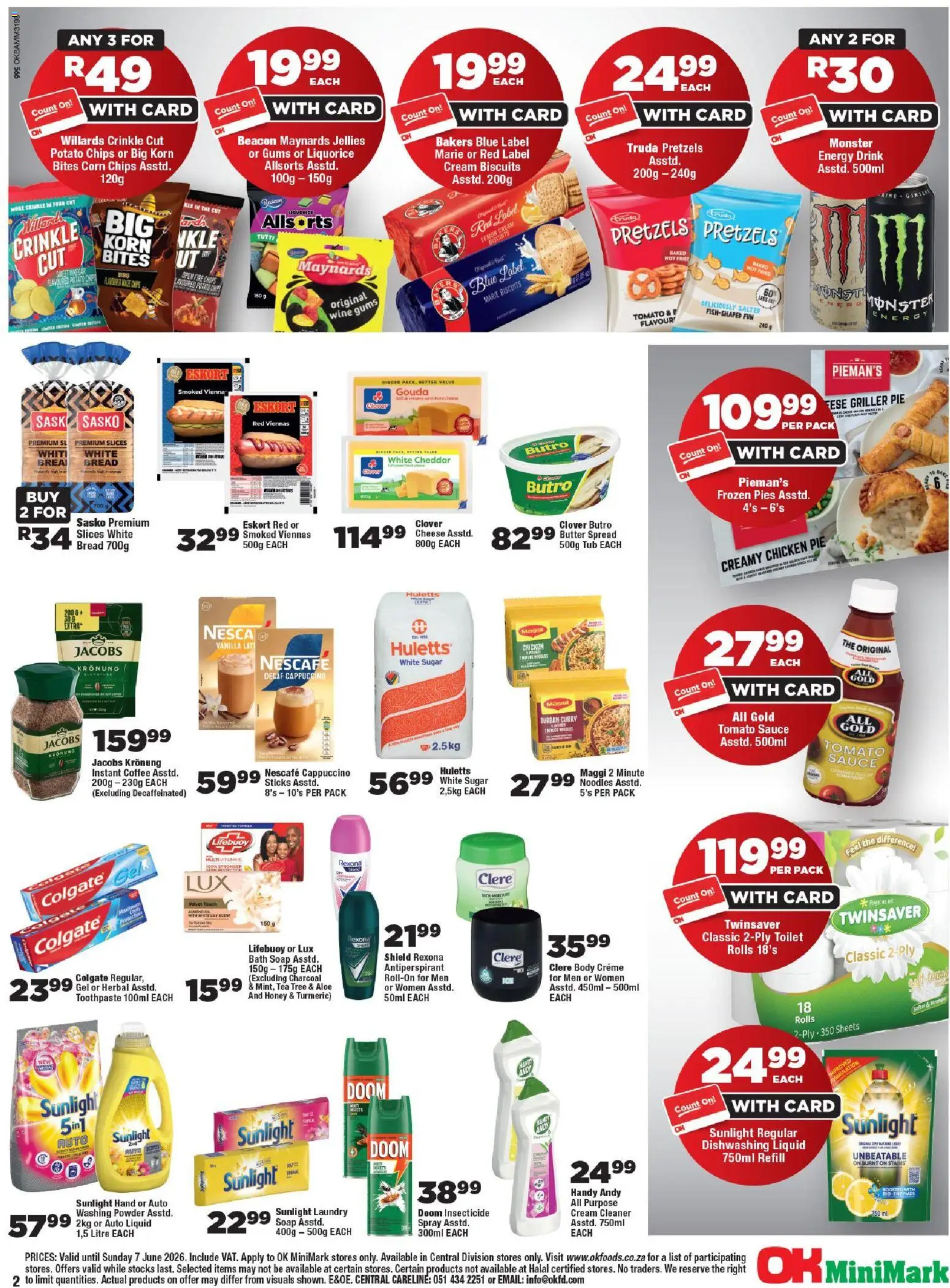 New OK Foods catalogue – valid from 25.05.2026 | Page: 2 | Products: Butter, Chips, Griller, Estuche organizador de viaje