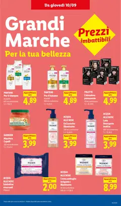 Anteprima del volantino PANTENE Pro-V balsamo, Assortiti, 500 ml confezione, 1 l = 9.78 € valido a partire dal 10/09/2026 | Pagina: 17 | Prodotti: Illuminante, Shampoo, Crema, Detergente