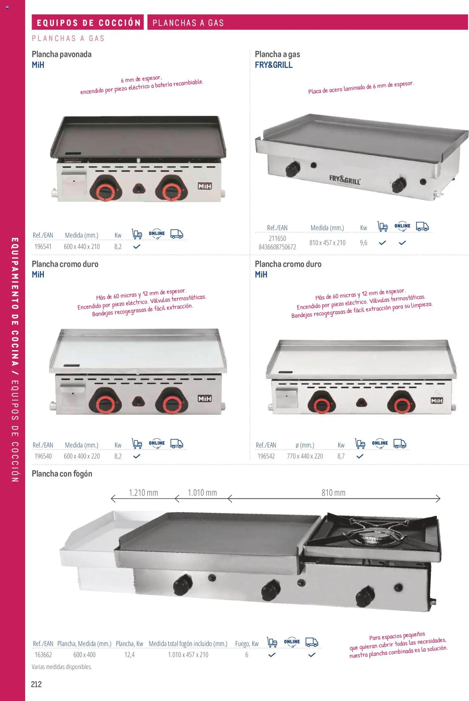 Makro catálogo │ válido desde el 19/06/2024 | Página: 212 | Productos: Cocina, Plancha, Batería