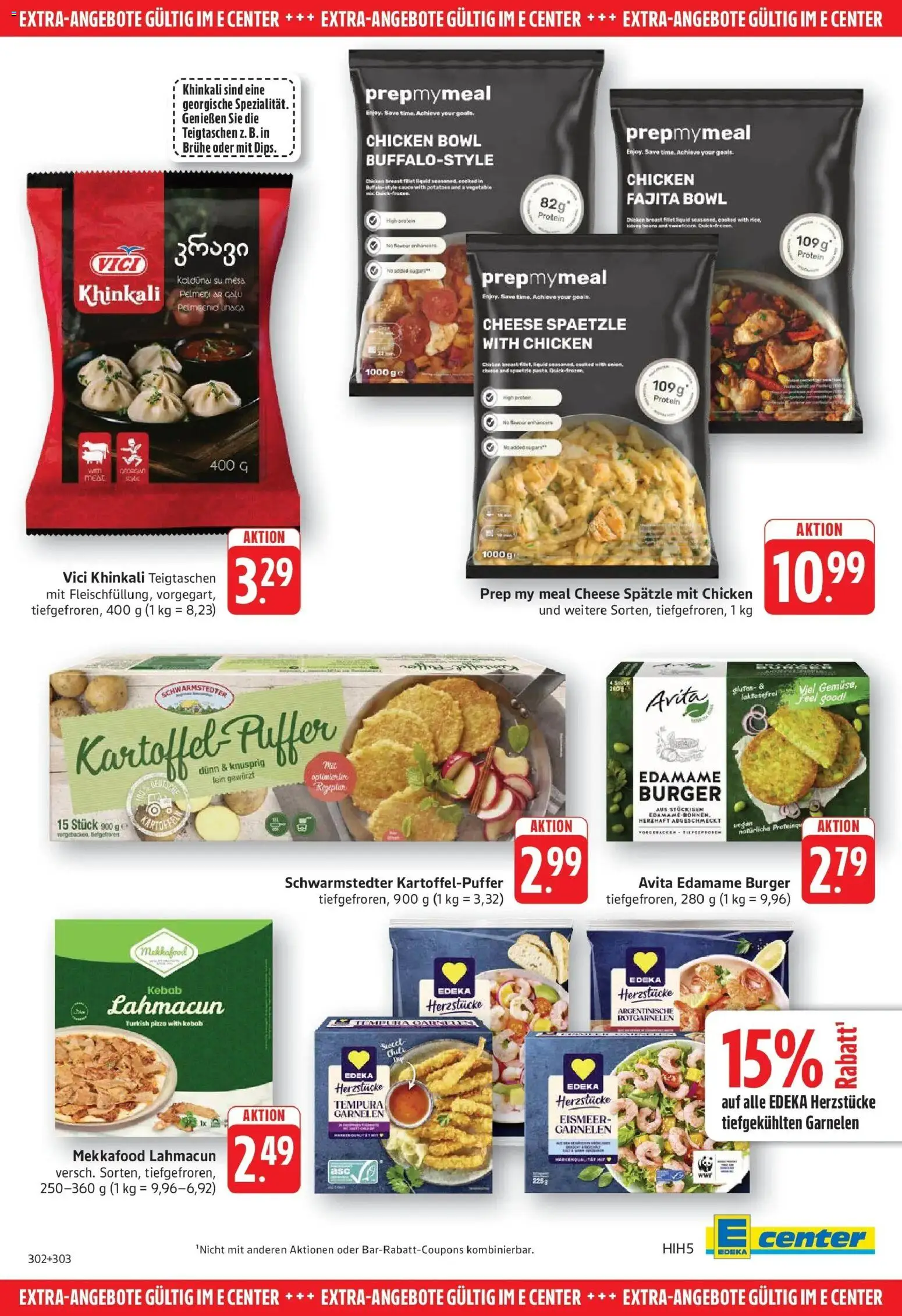 Edeka Prospekt Göppingen – gültig ab 10.08.2026 | Seite: 25 | Produkte: Burger, Garnelen, Brühe, Pizza
