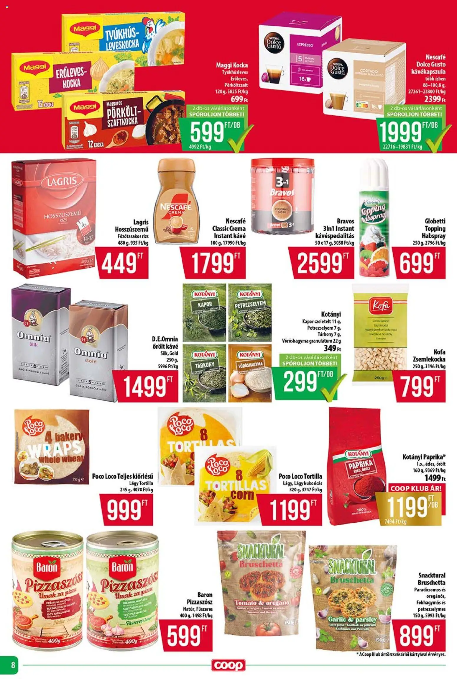 COOP akciós ujság - amely érvényes a következő dátumtól: 2026.09.17. | Oldal: 8