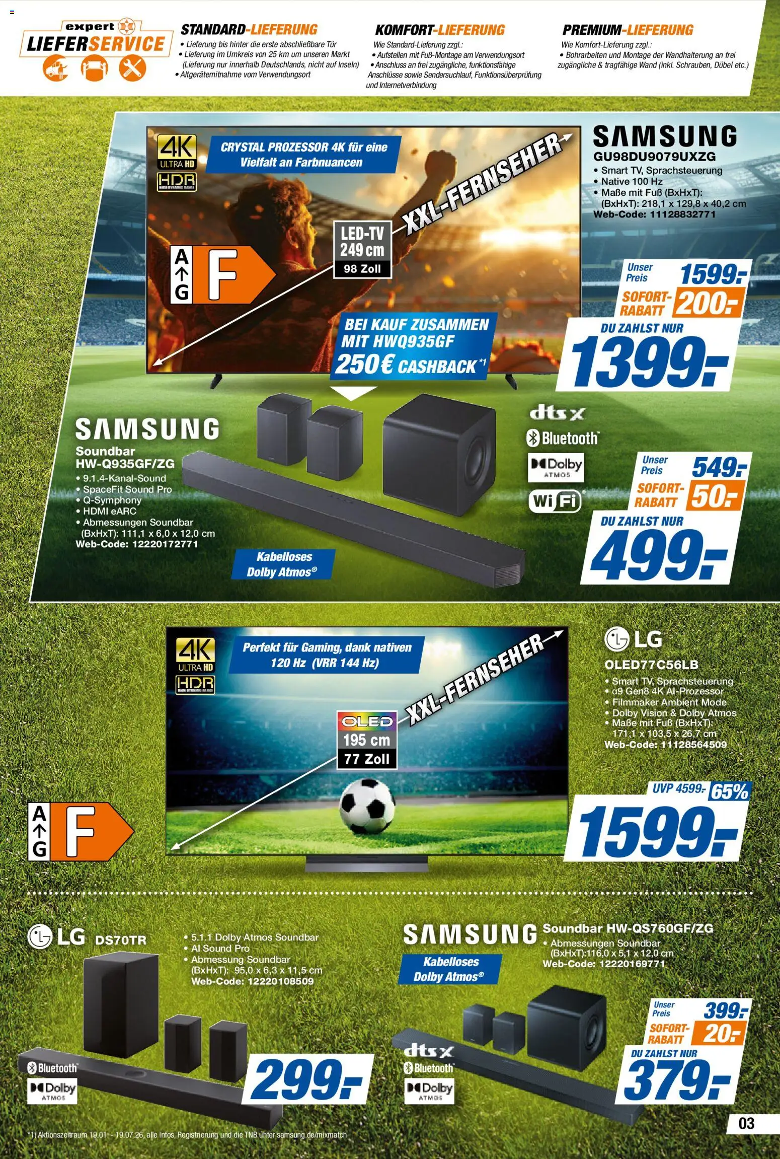 Expert Prospekt – gültig ab 22.05.2026 | Seite: 3 | Produkte: LG, Tür, Samsung, Soundbar