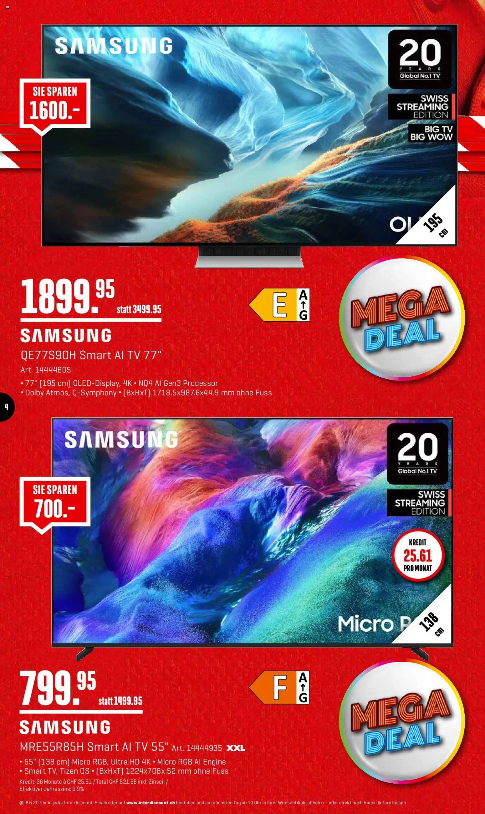 Interdiscount aktionen – gültig ab 19.10.2026 | Seite: 4 | Produkte: Uhr, TV, Samsung