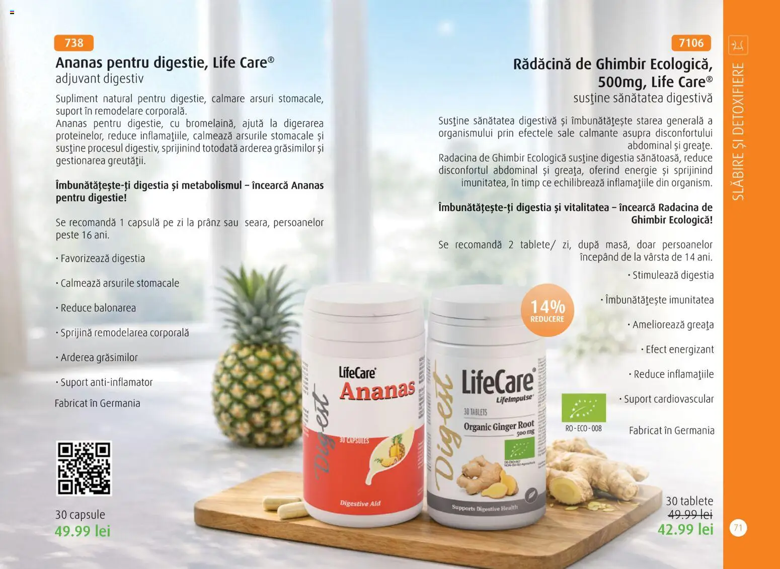 Noul catalog Life Care – valabil de la 01.04.2026 | Pagină: 73 | Produse: Pește, Ananas