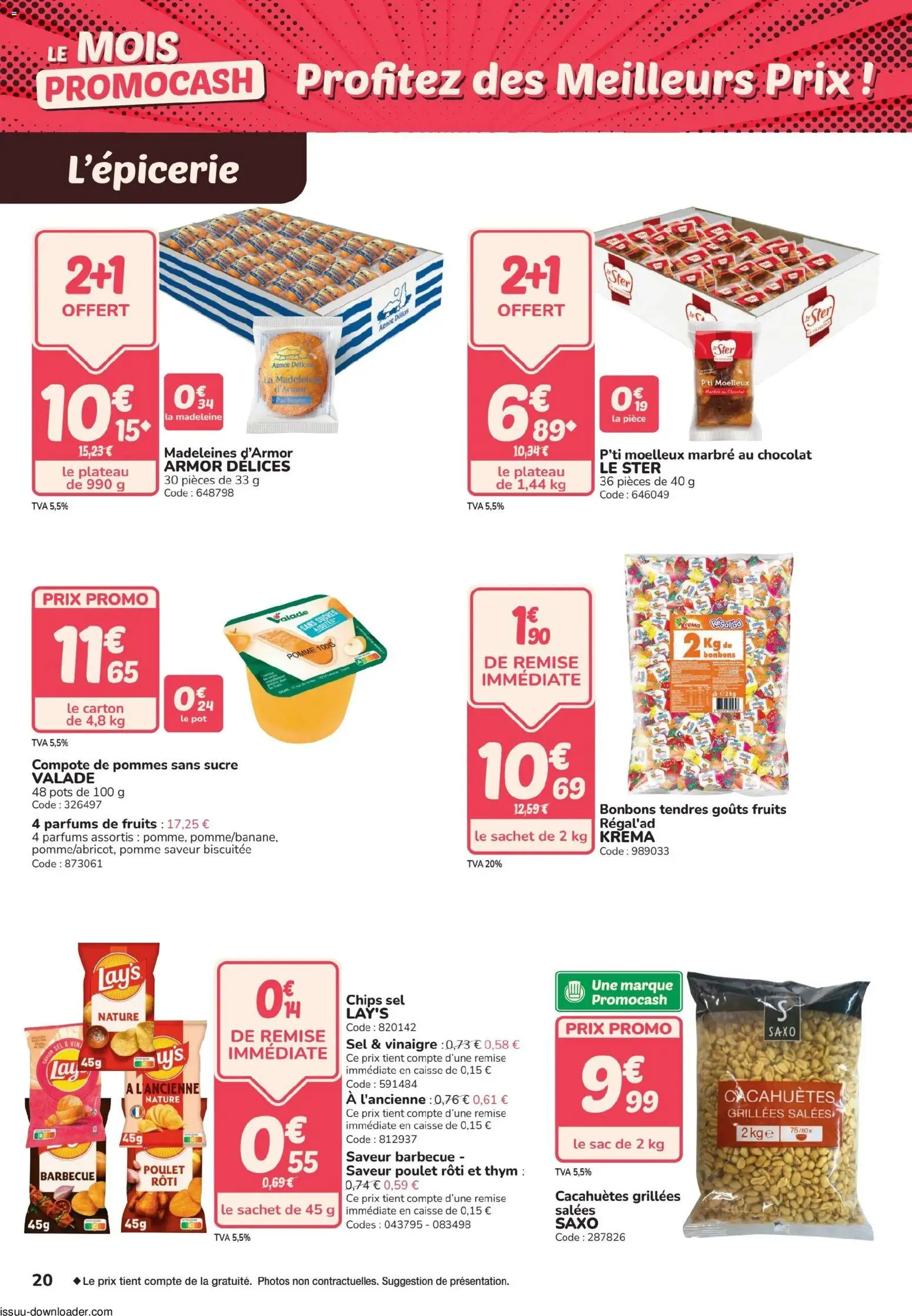 {H1} | Page: 20 | Produits: Sucre, Barbecue, Chocolat, Pommes