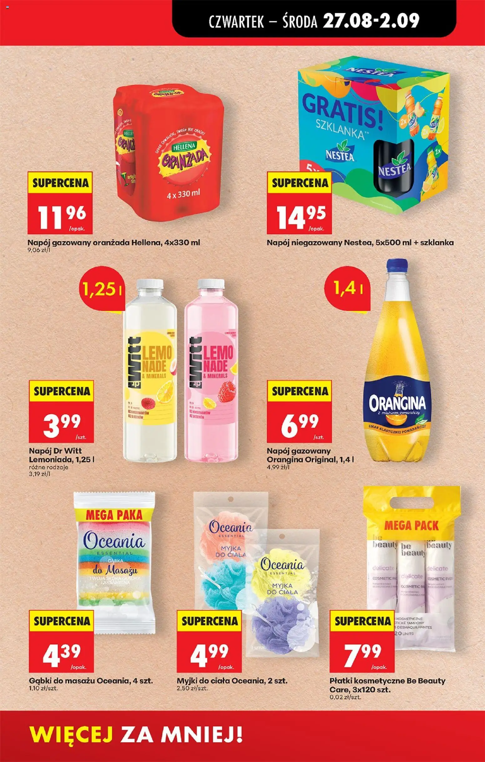 Biedronka Polsko leták - Codziennie niskie ceny od 27.08.2026 | Strana: 63 | Produkty: Nestea, Tampony