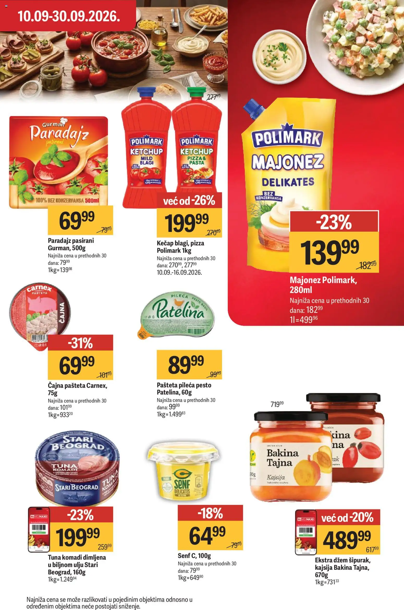 Maxi katalog - važi od 10.09.2026 | Strana: 23 | Proizvode: Pesto, Pasta, Dzem, Kajsija