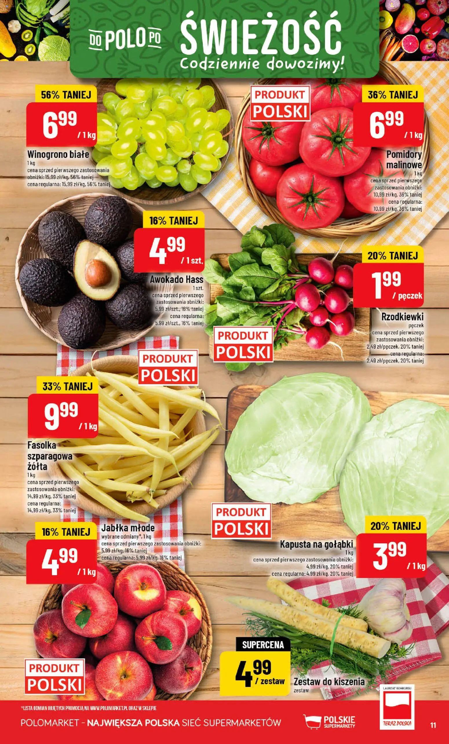 POLOmarket gazetka od 19.08.2026 | Strona: 11 | Produkty: Gołąbki, Awokado Hass, Fasolka szparagowa, Jabłka