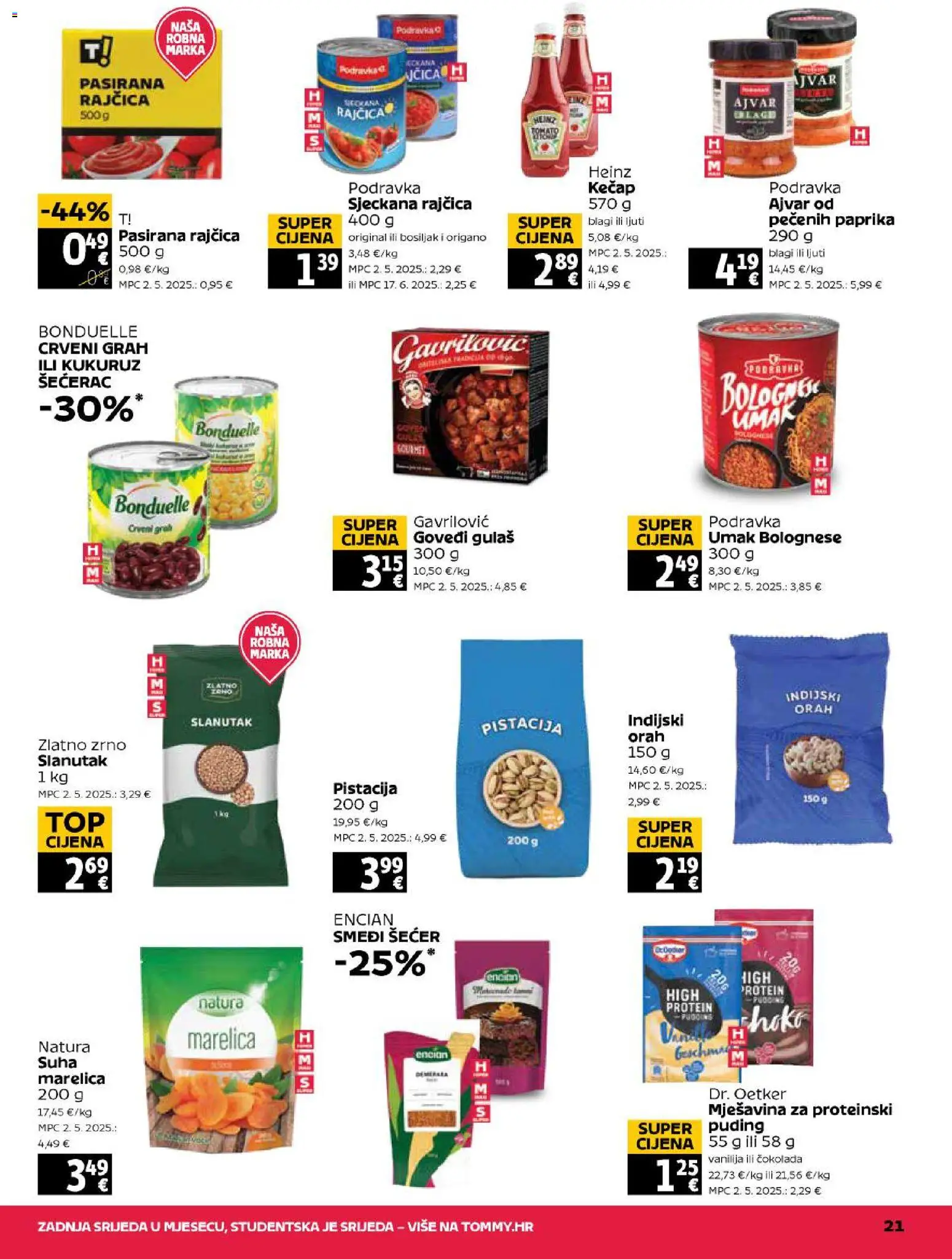 Tommy katalog | vrijedi od 20.08.2026 | Stranica: 21 | Proizvodi: Umak, Bosiljak, Slanutak, Orah
