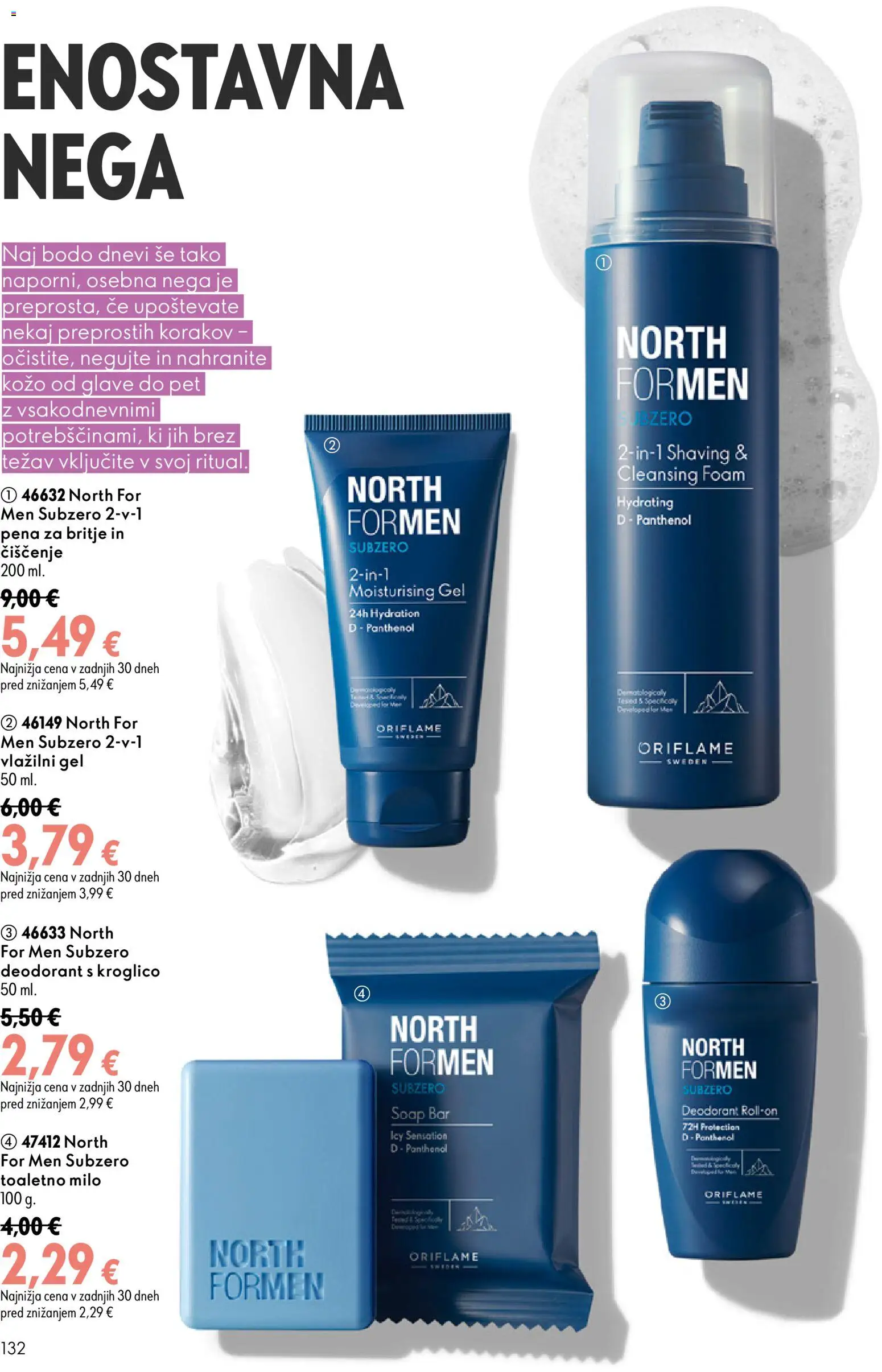 Novi Oriflame katalog ponudbe – veljaven od 26.08.2026 | Stran: 132 | Izdelki: Pena za britje, Milo, Deodorant