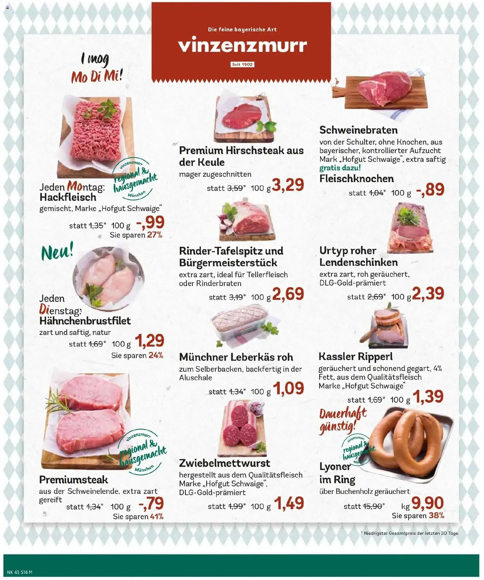 Edeka Prospekt Olching (ab 19.10.2026) » Angebote Online | Seite: 16 | Produkte: Rinderbraten, Hackfleisch