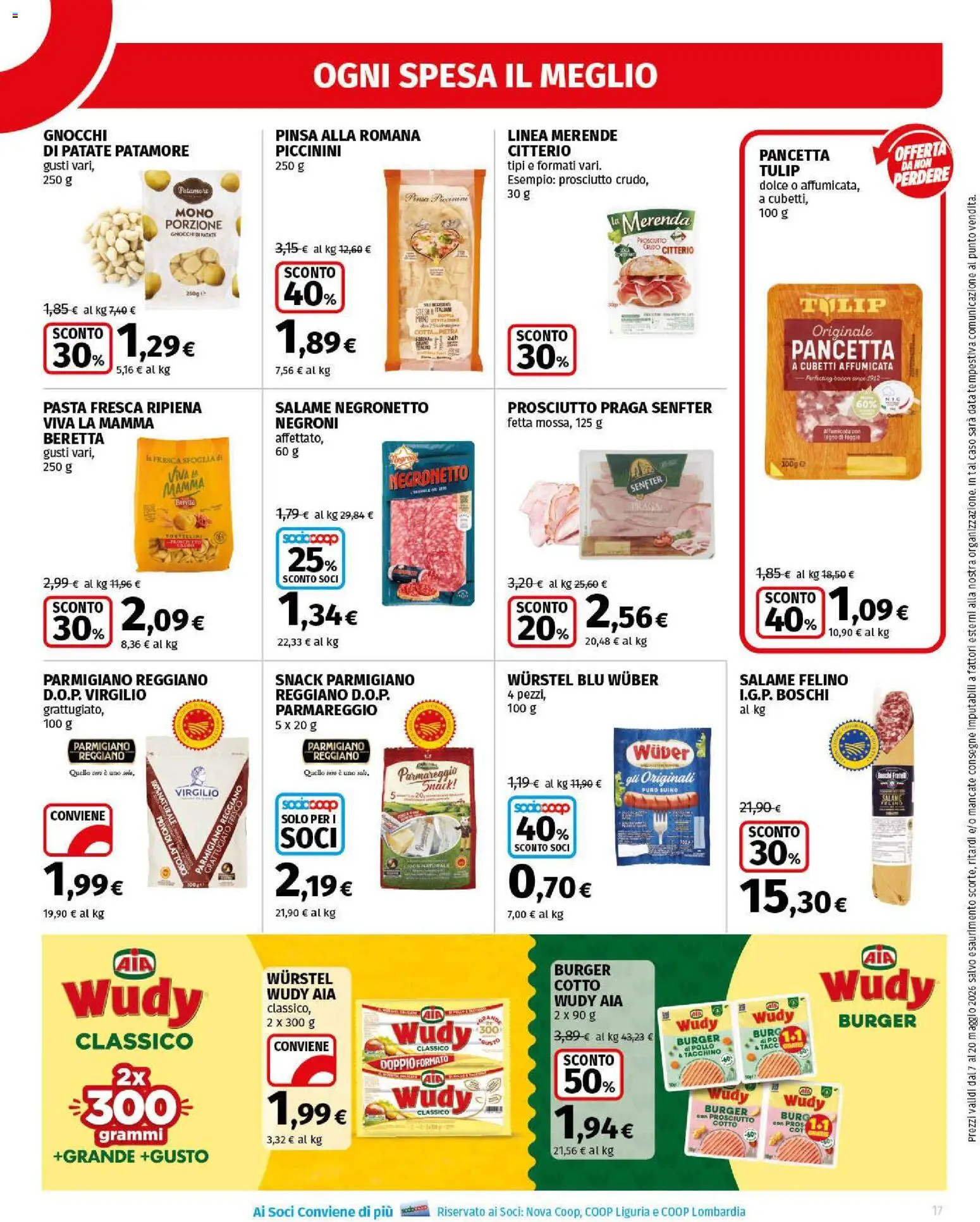 Volantino Ipercoop del 07.05.2026 | Pagina: 17 | Prodotti: Patate, Data, Parmigiano reggiano, Gnocchi