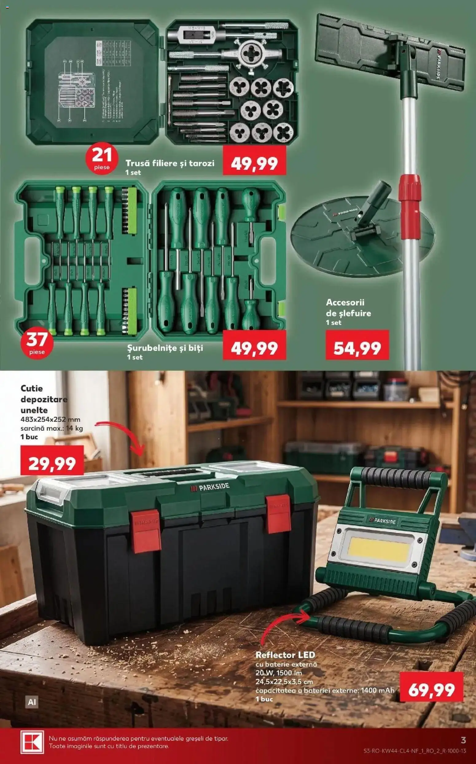 Kaufland Constanța 28.10.2026 - Revista si Oferta | Pagină: 3 | Produse: Parkside, LED, Reflector, Baterie