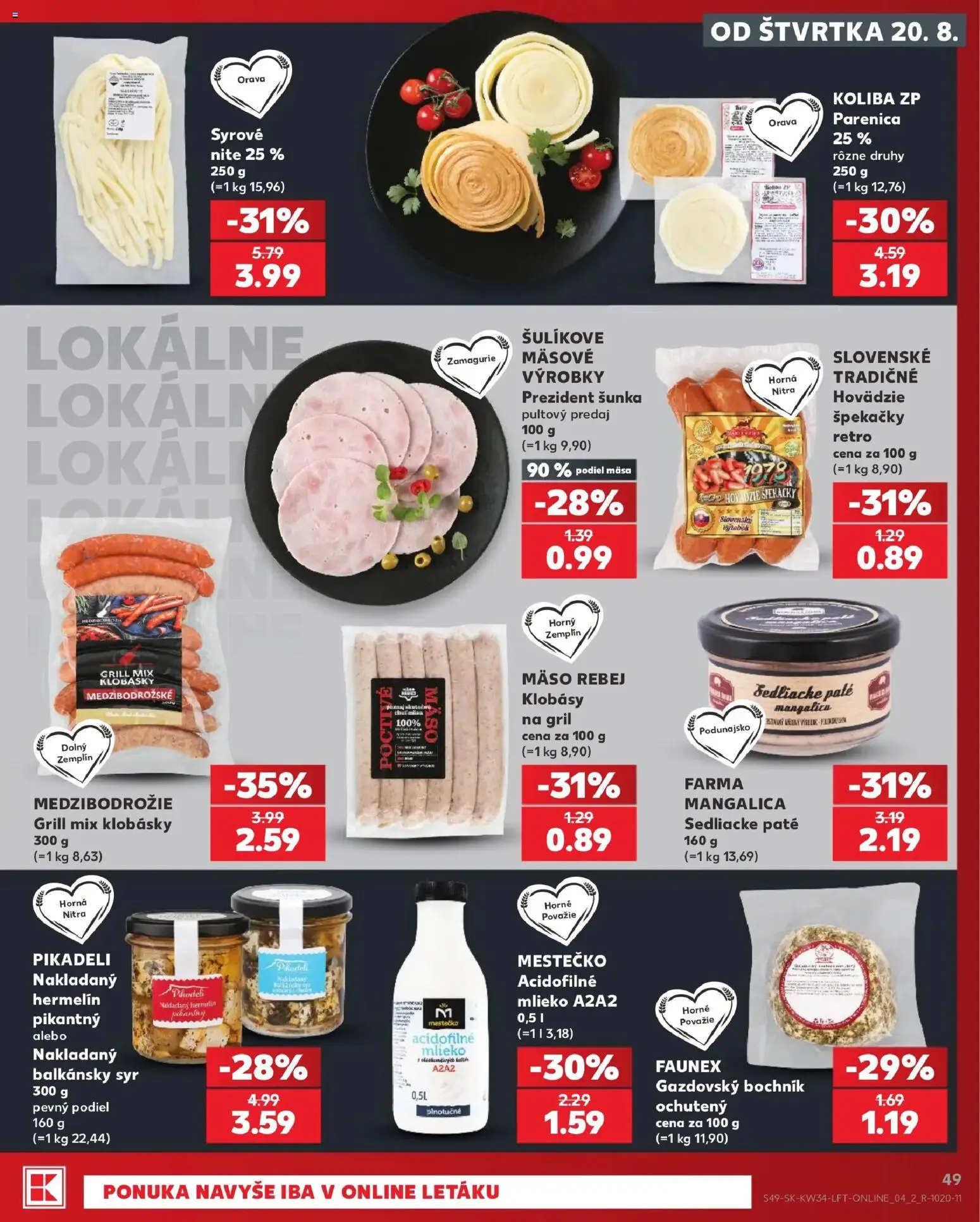 Kaufland SK akciós ujság - amely érvényes a következő dátumtól: 2026.08.20. | Oldal: 49 | Termékek: Grill