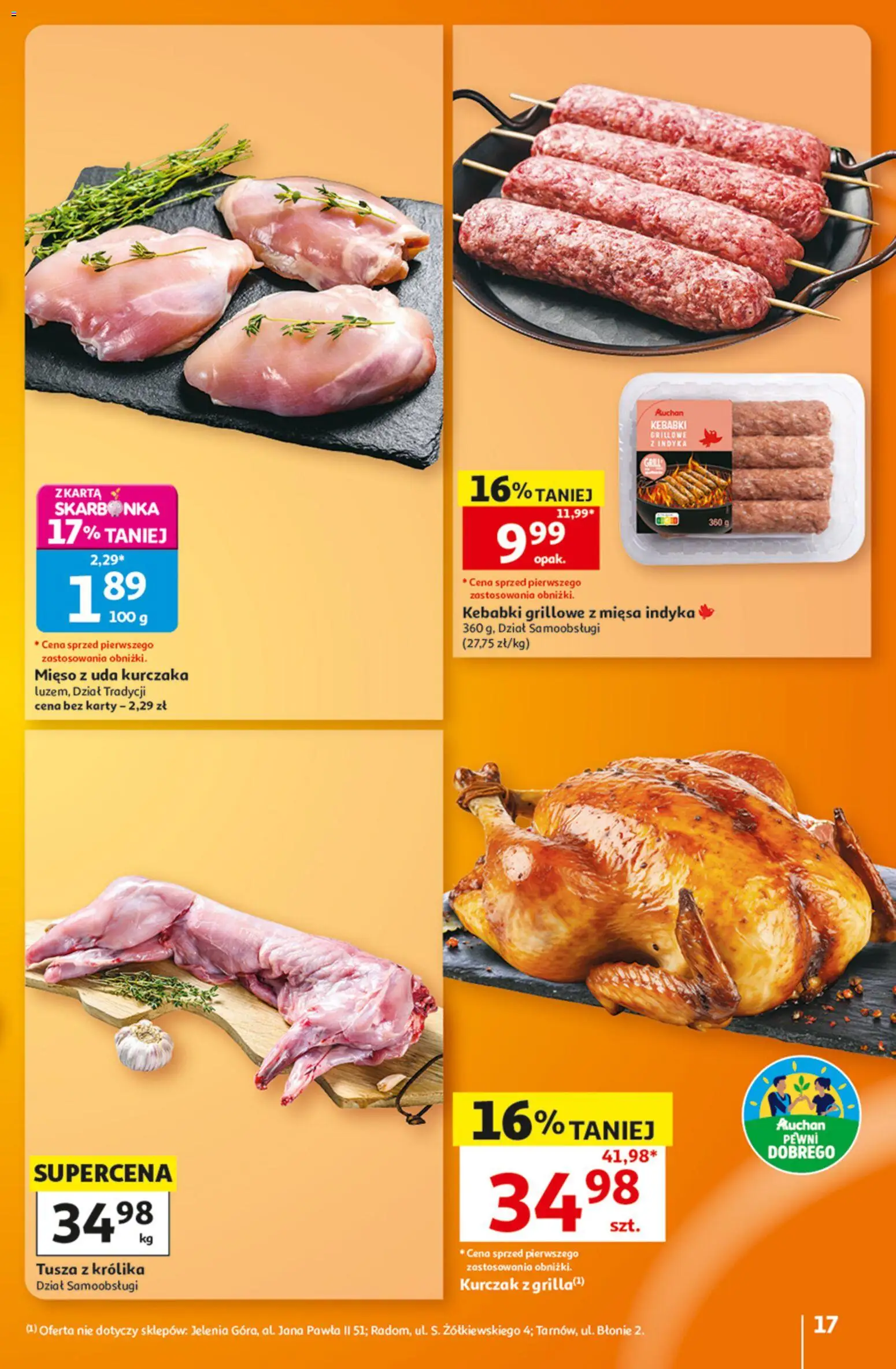 Auchan gazetka - Hipermarket od 08.10.2026 | Strona: 17 | Produkty: Kurczak, Mięso z uda kurczaka, Mięso