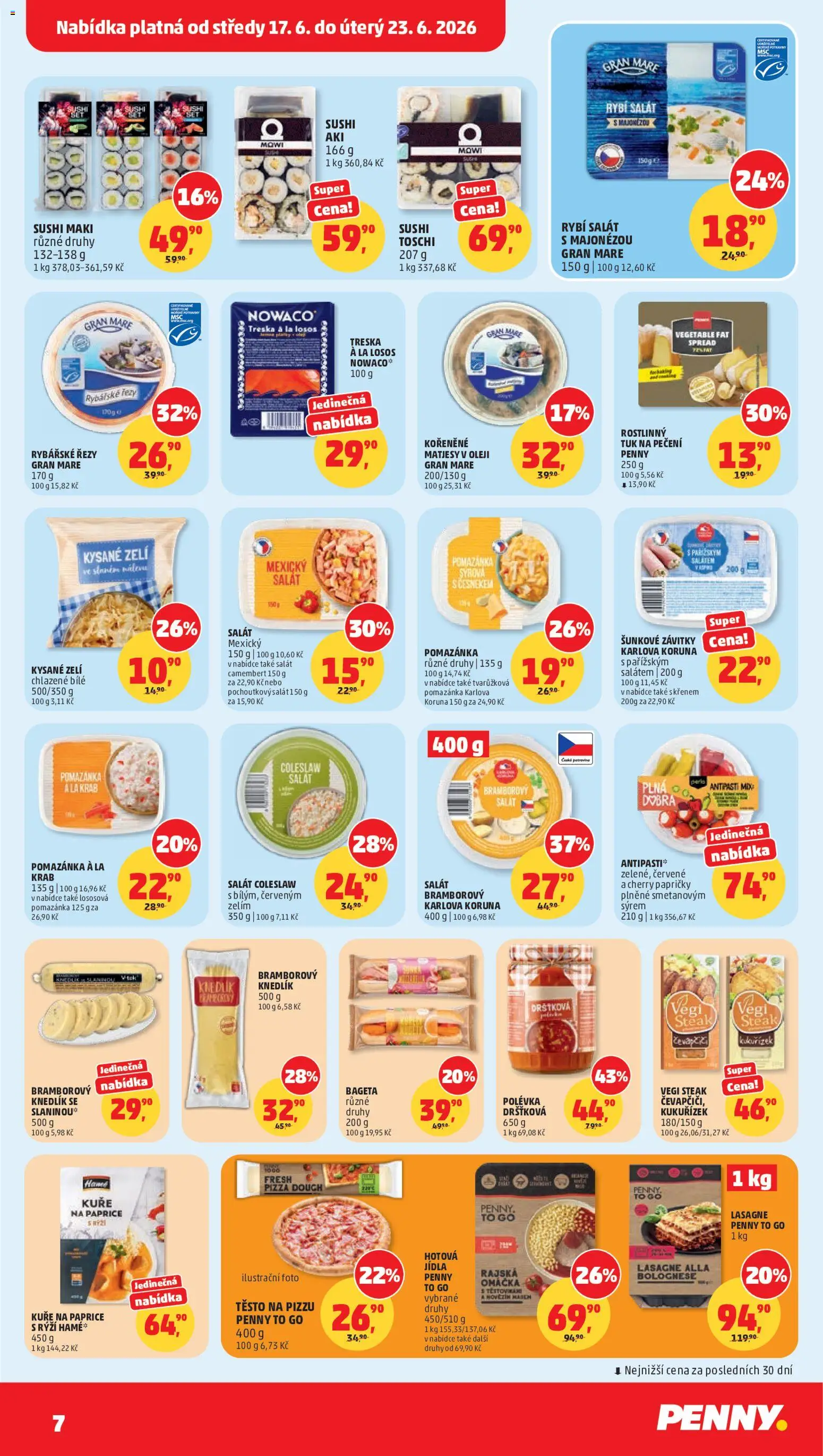 Penny Market leták od 17.06.2026 | Strana: 7 | Produkty: Tuk na pečení, Treska, Pomazánka, Těsto