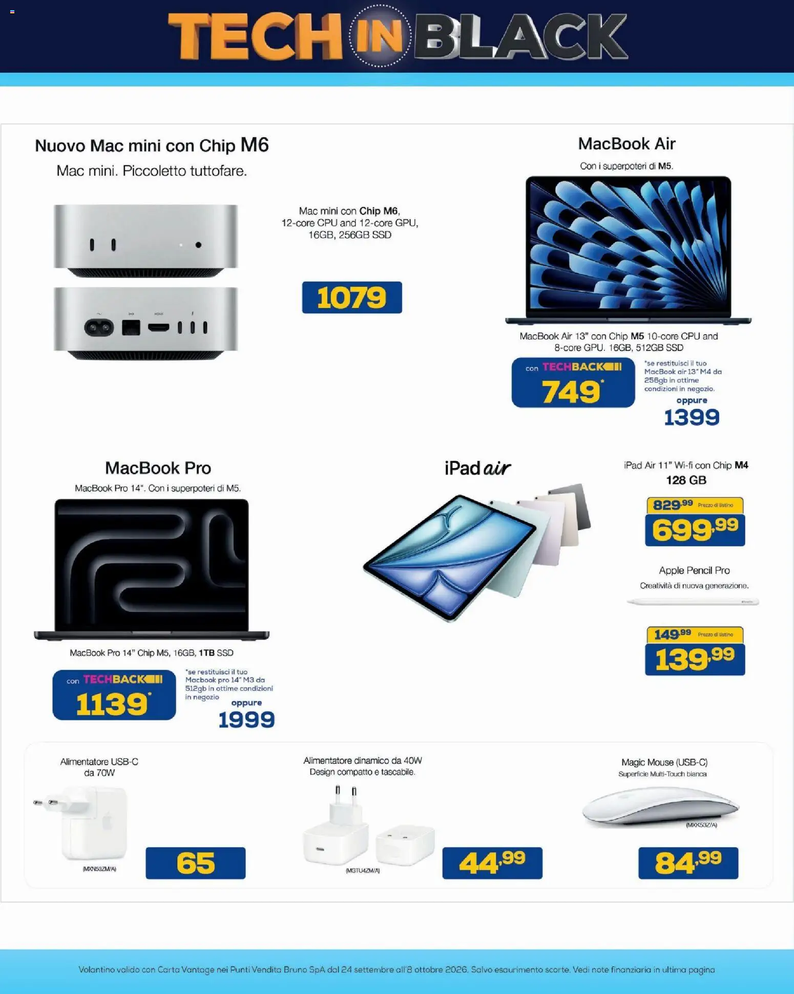 Volantino BRUNO del 24/09/2026 | Pagina: 18 | Prodotti: Macbook air, Mouse, Ipad, Macbook