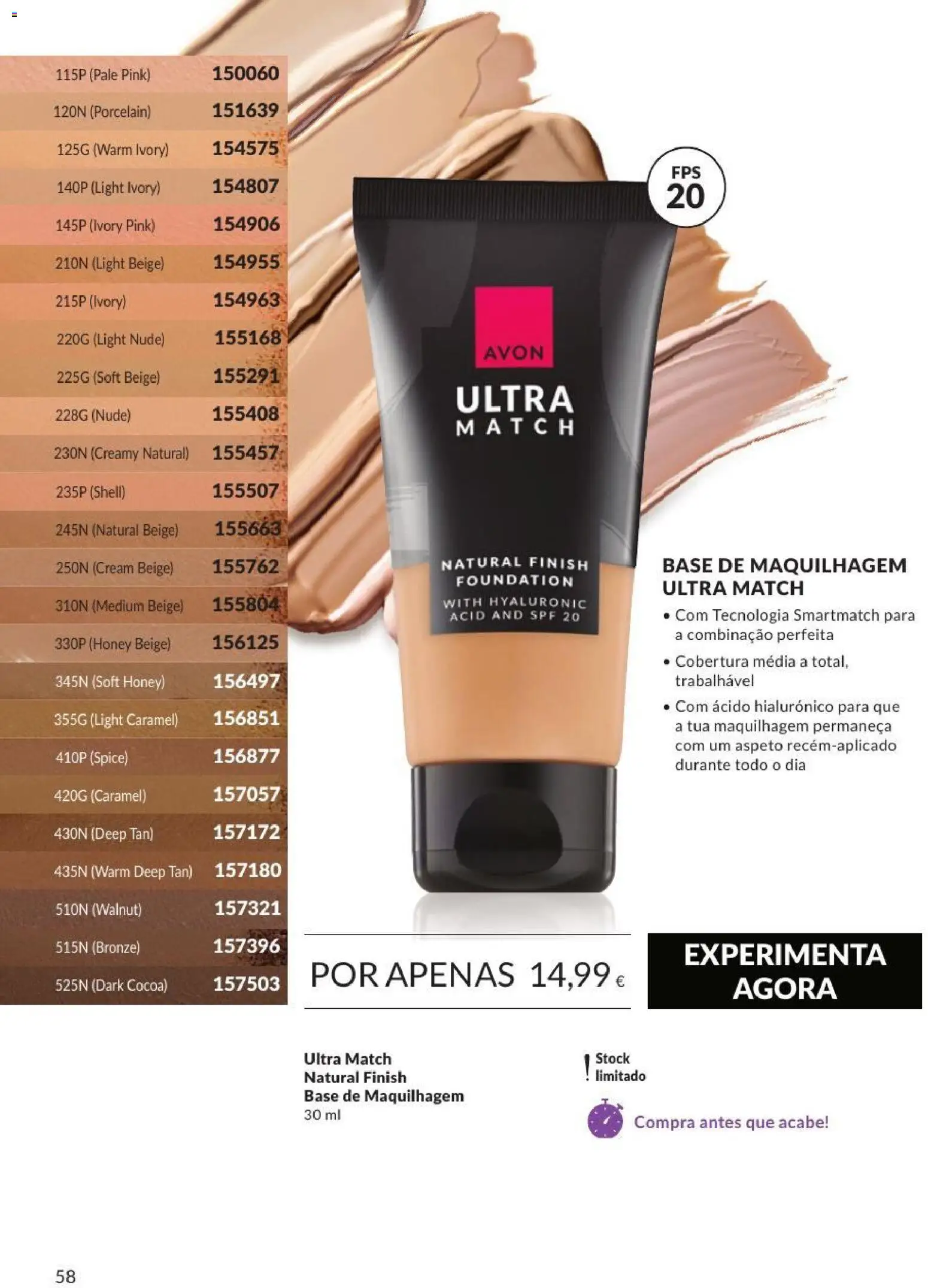 Catálogo Avon Campanha 9 │ válido de 01/09/2026 | Página: 58 | Produtos: Maquilhagem, Base