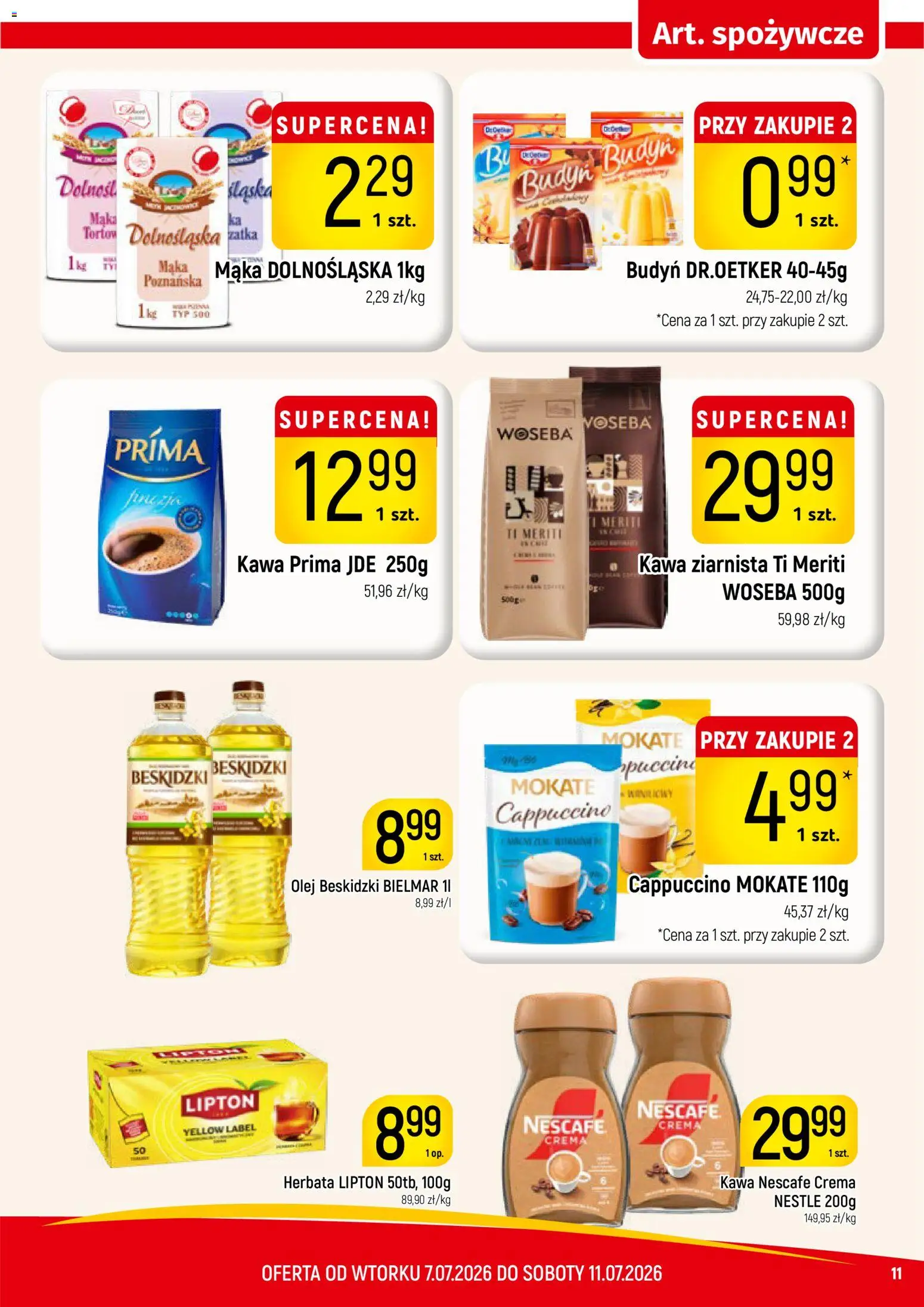 Piotruś Pan gazetka od 07.07.2026 | Strona: 11 | Produkty: Nescafe, Herbata lipton, Kawa, Herbata