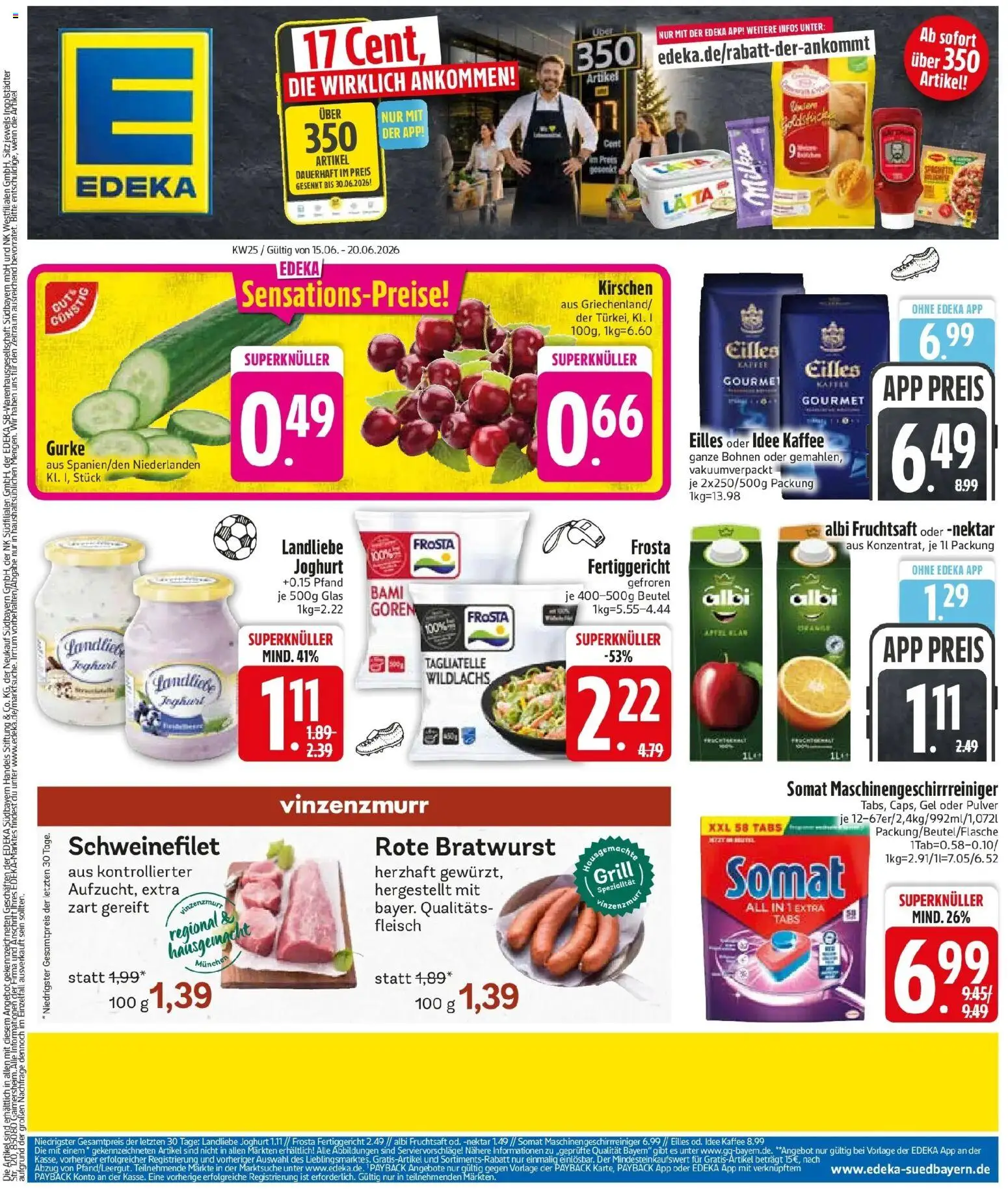 Edeka prospekt Neukeferloh – gültig ab 14.06.2026 | Seite: 3 | Produkte: Joghurt, Milka, Schweinefilet, Landliebe joghurt