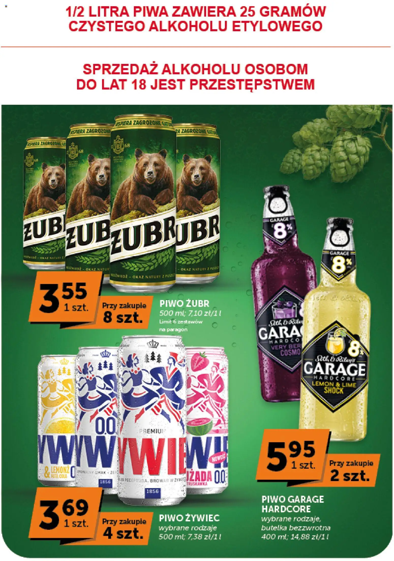 ABC gazetka - Minimarket od 10.09.2026 | Strona: 12 | Produkty: Piwo żubr, Piwo Garage, Piwo